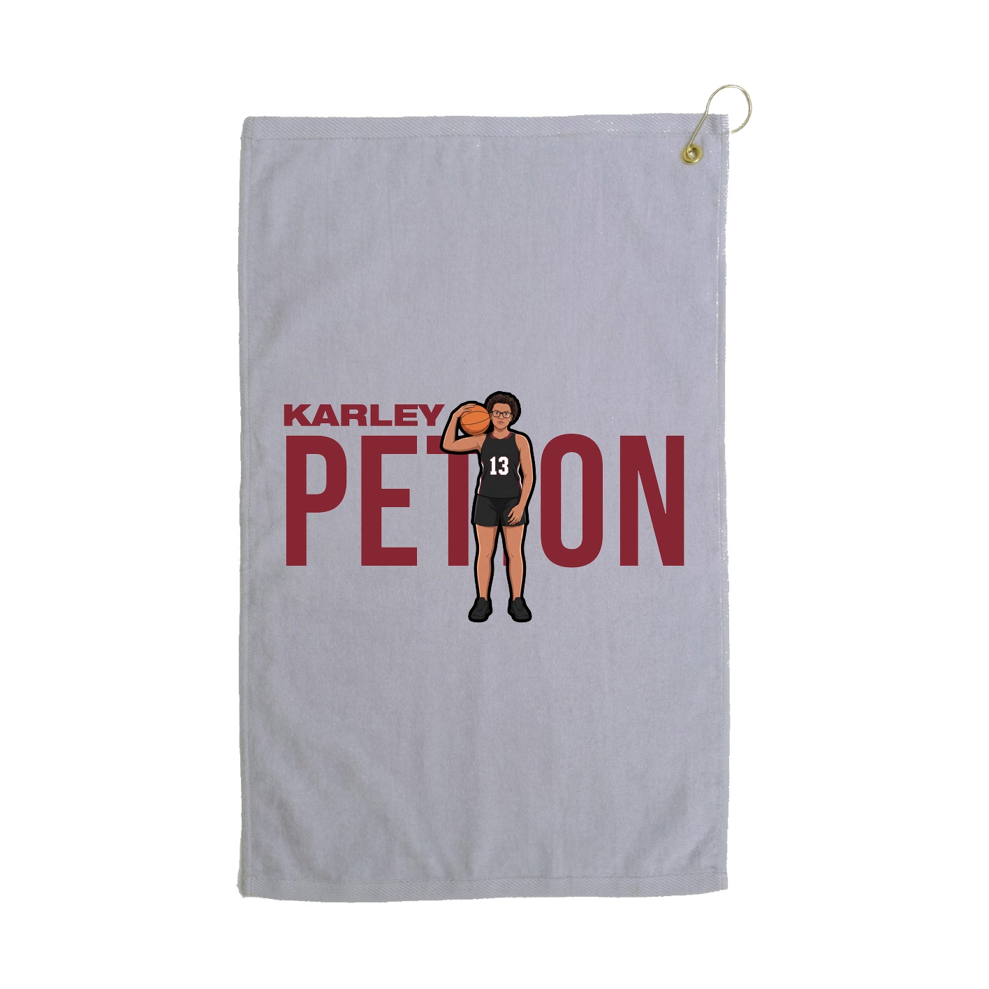 Golf Towel — Player Name in Grey