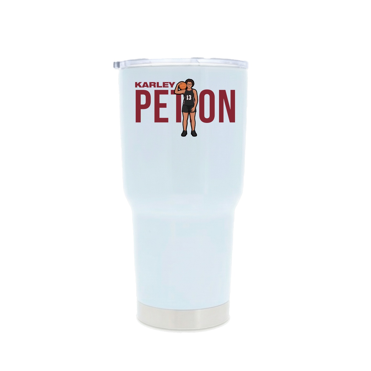 30oz Stainless Steel Tumbler — Player Name in White