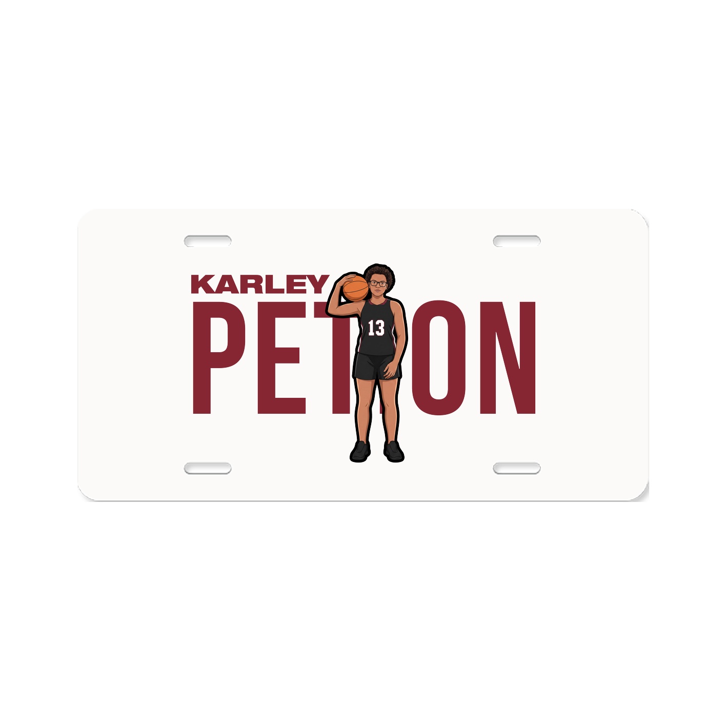License Plate — Player Name in Classic