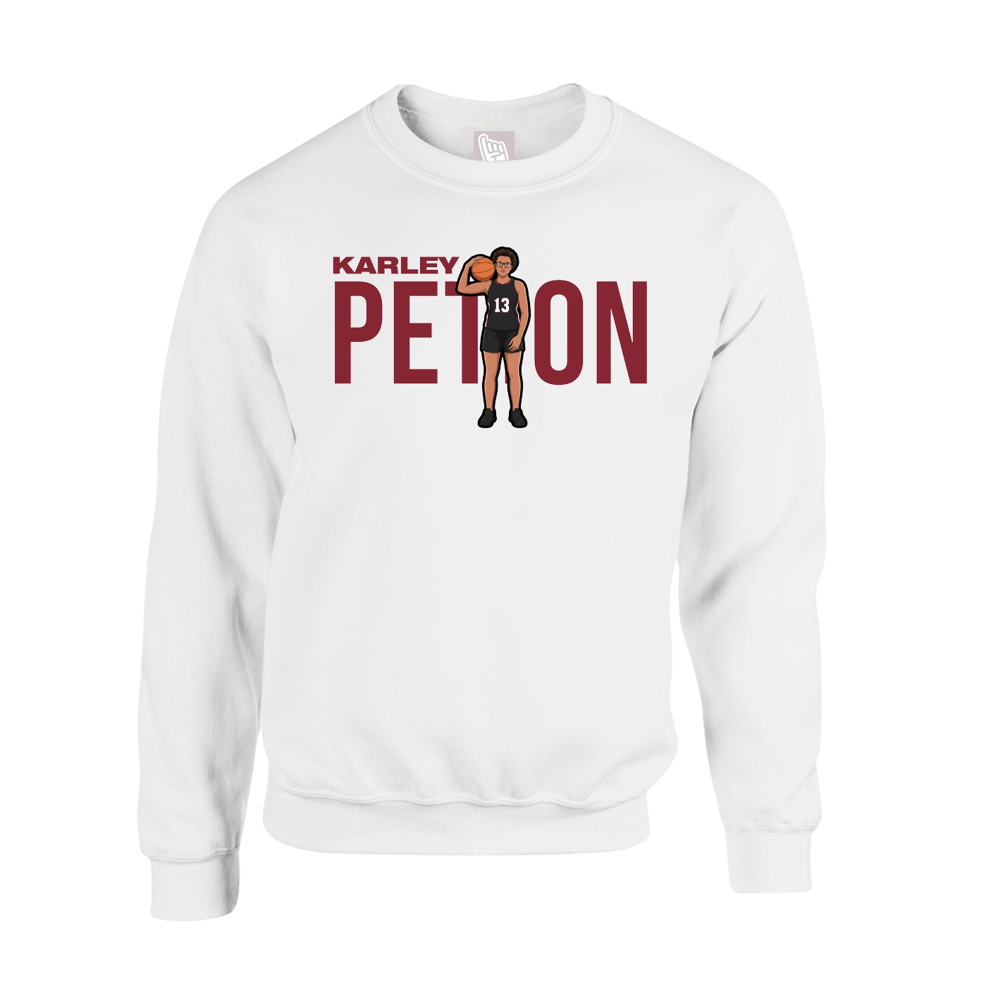 Fleece Crew — Player Name in White
