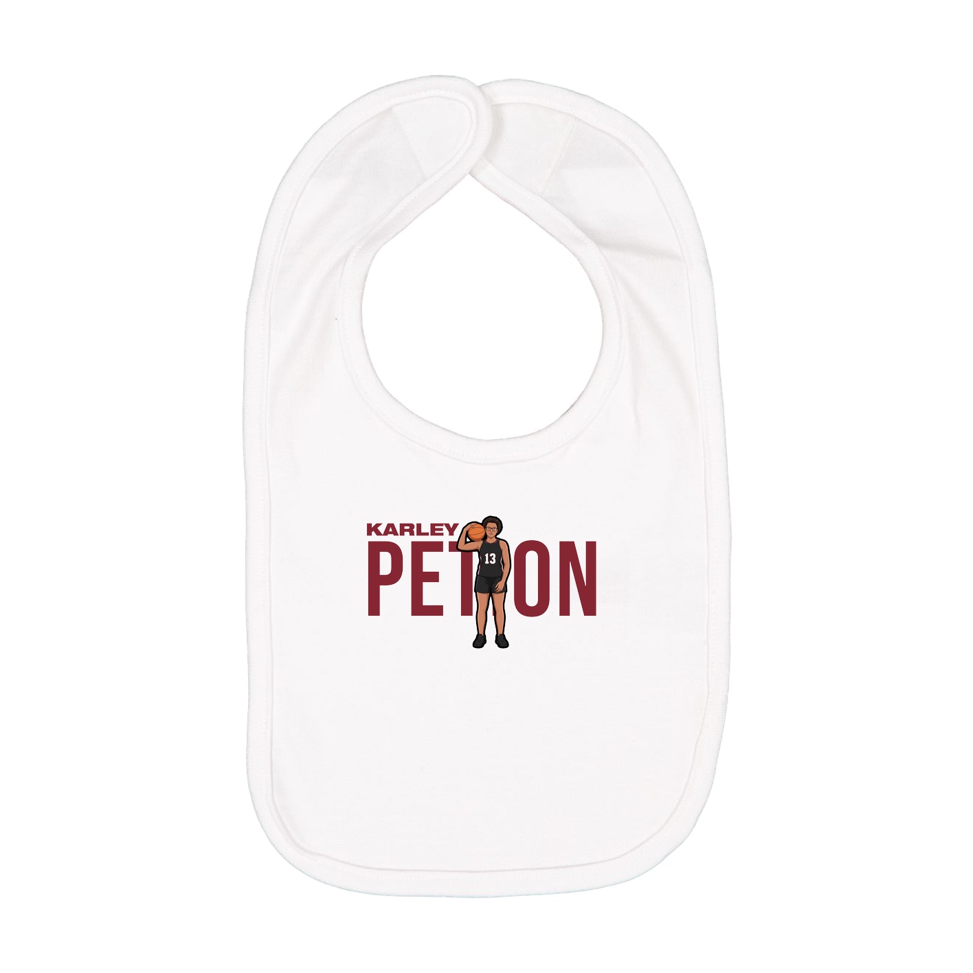 Infant Bib — Player Name in White