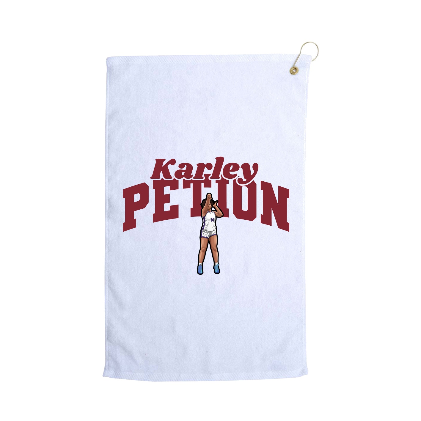 Golf Towel — Signature Arch in White