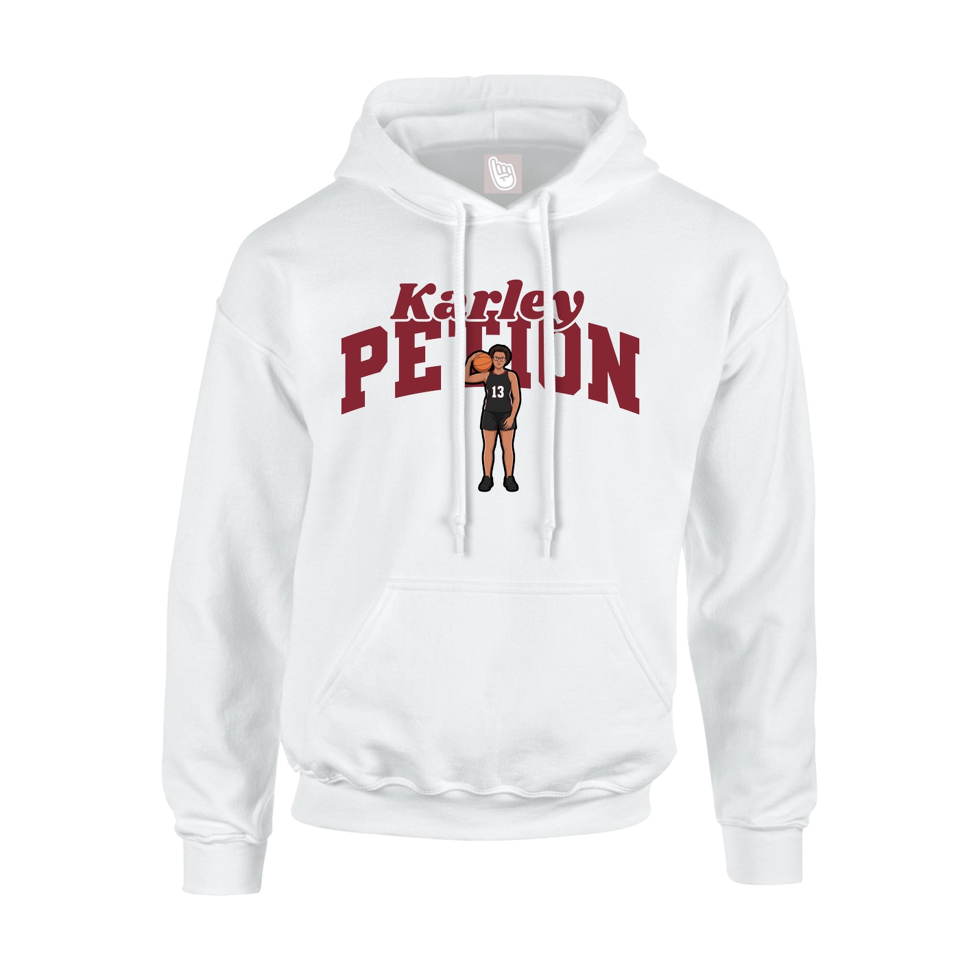 Hoodie — Signature Arch in White