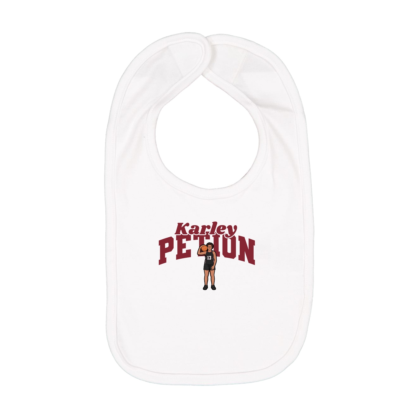 Infant Bib — Signature Arch in White