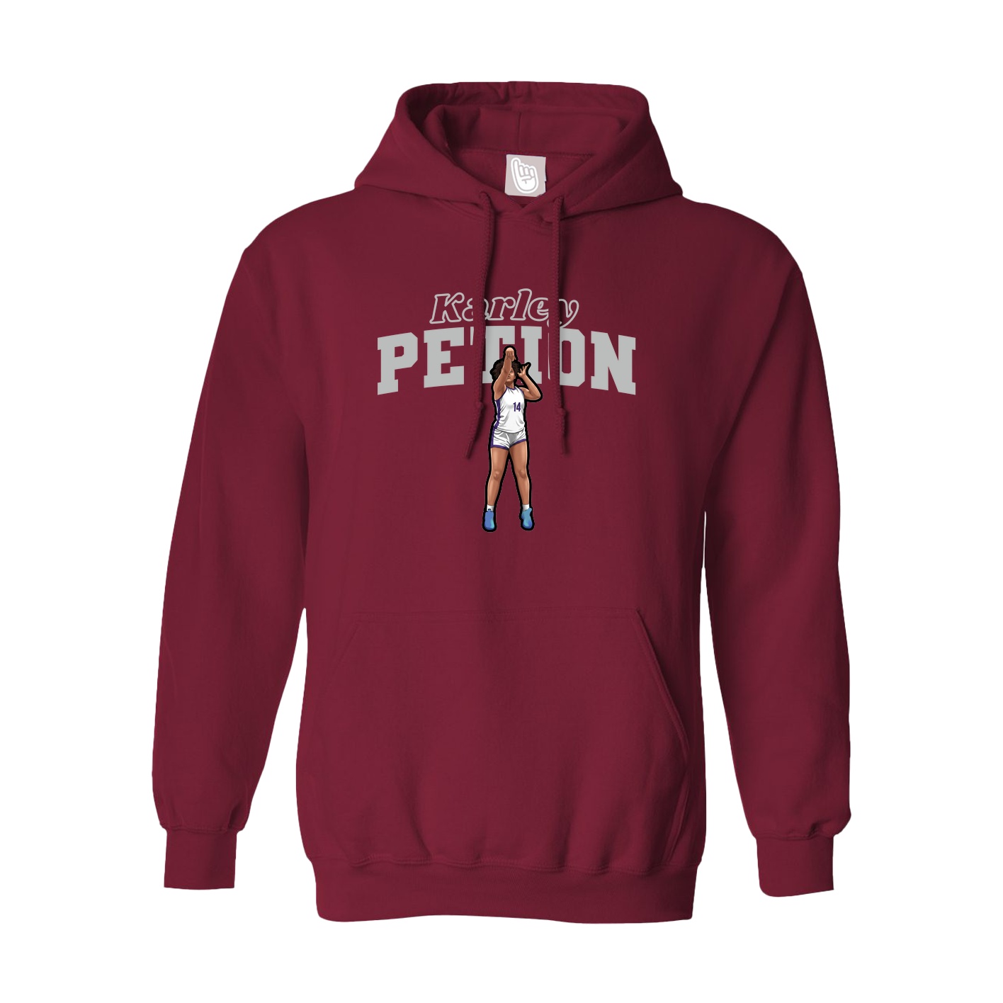 Hoodie — Name Arch in Cardinal