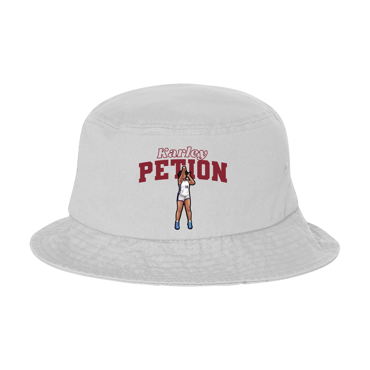 Bucket Cap — Name Arch in White