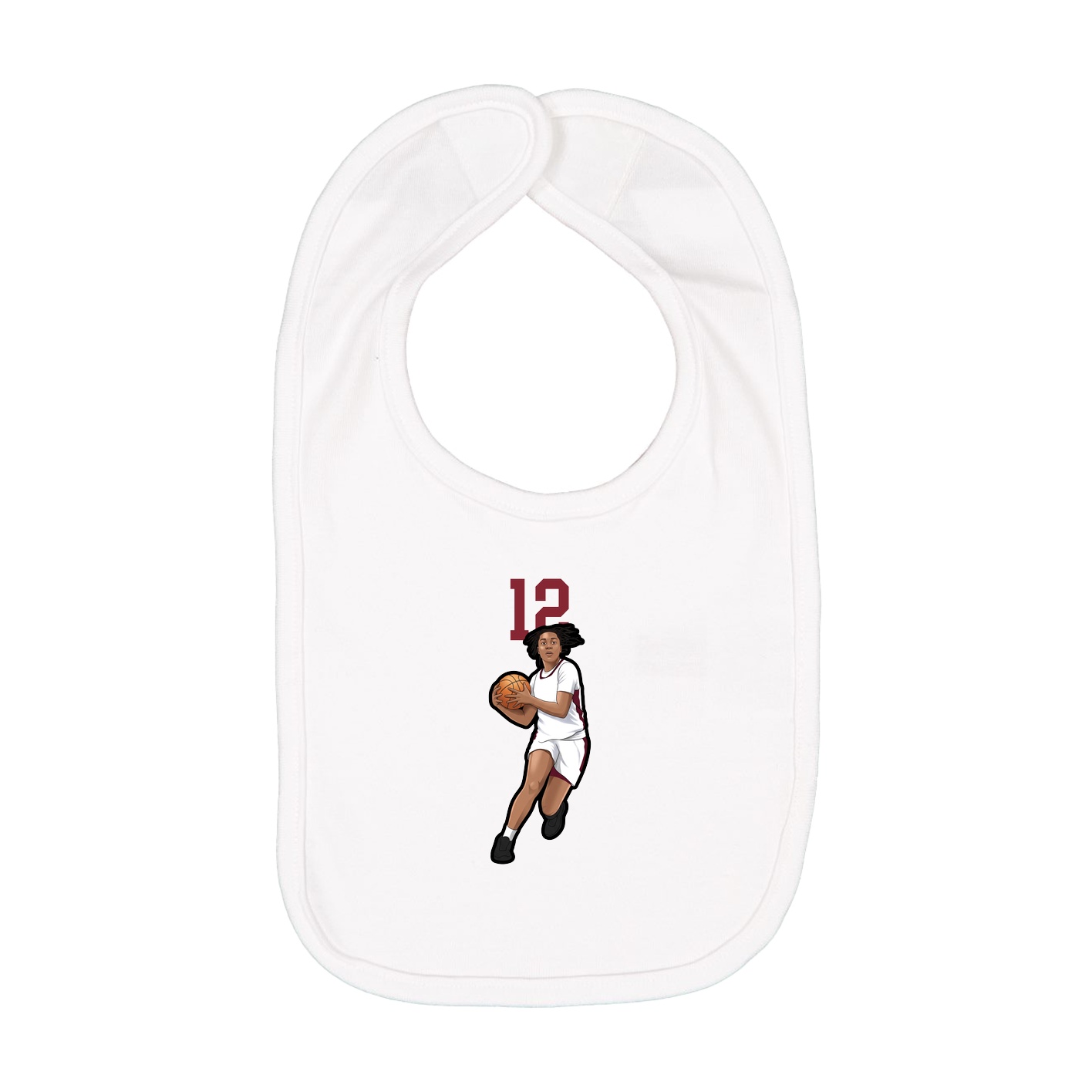 Infant Bib — Number Top in White
