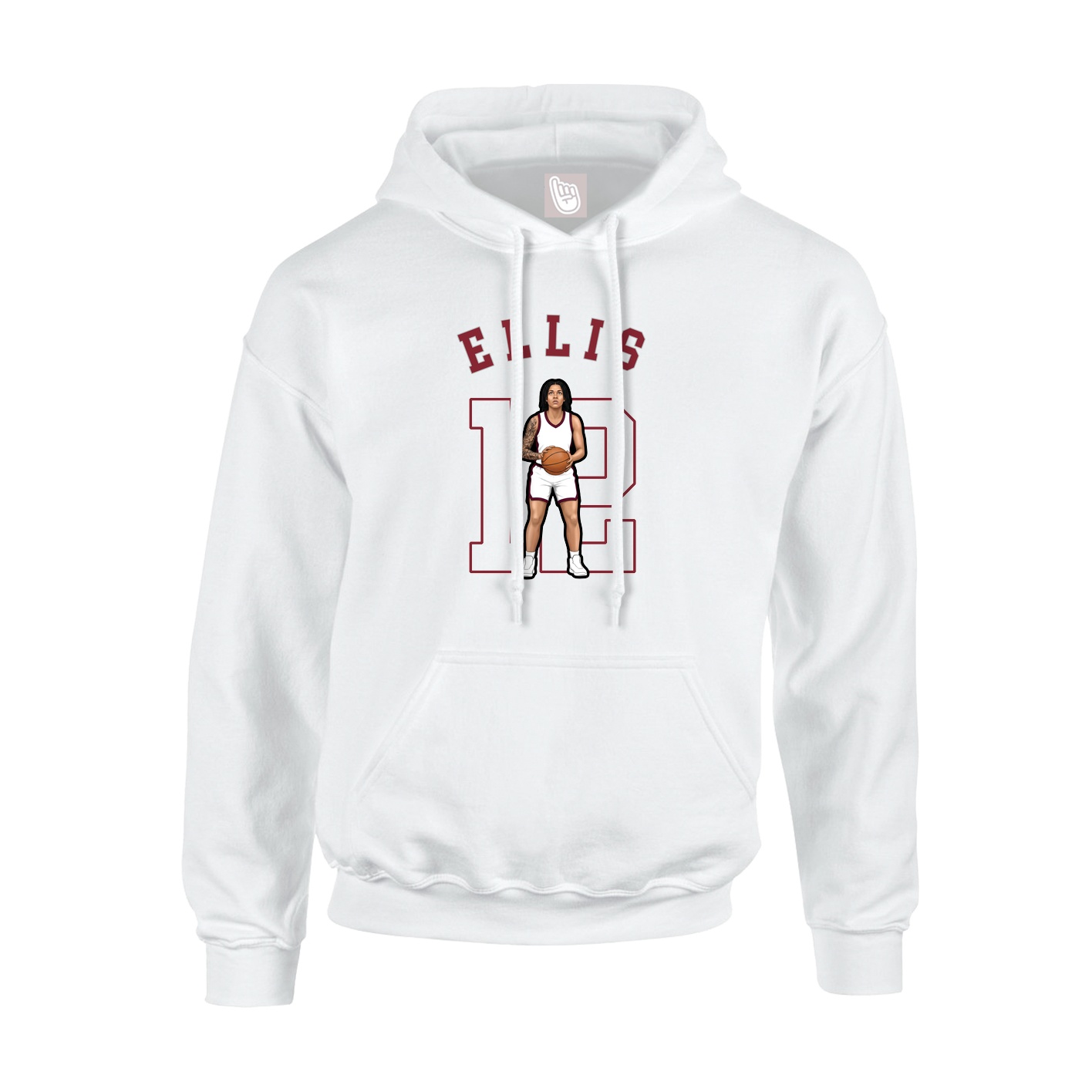 Youth Hoodie — Shirsey Arch in White