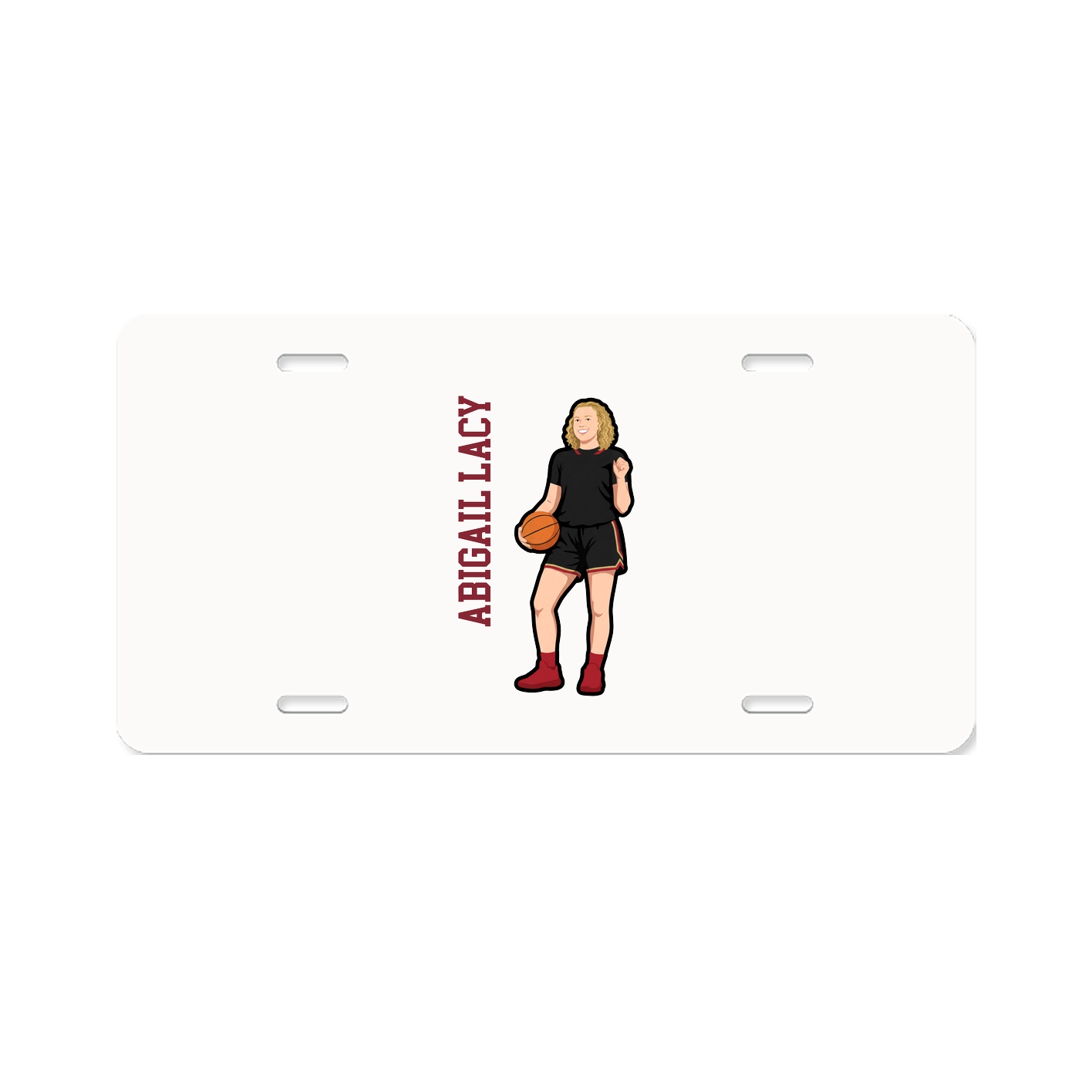 License Plate — Name Vertical in Classic