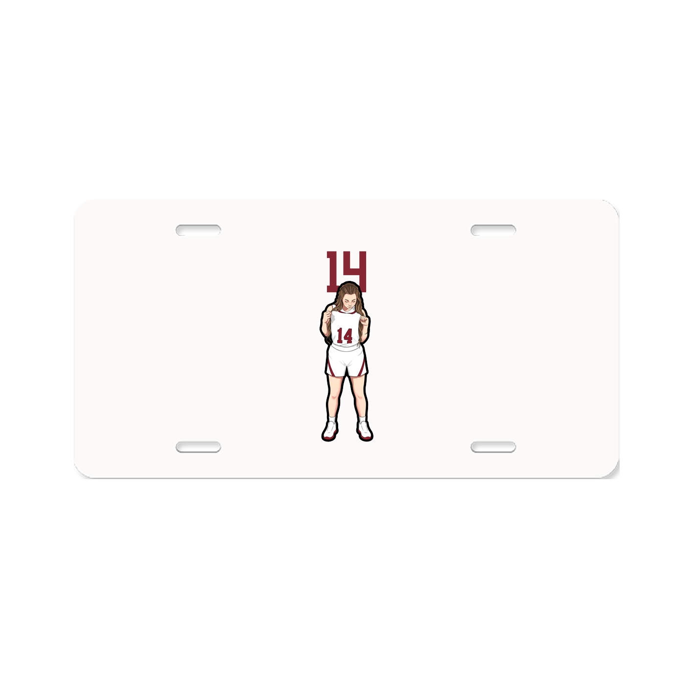 License Plate — Number Top in Classic