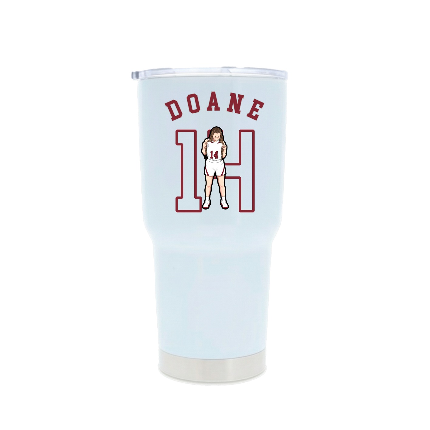 30oz Stainless Steel Tumbler — Shirsey Arch in White