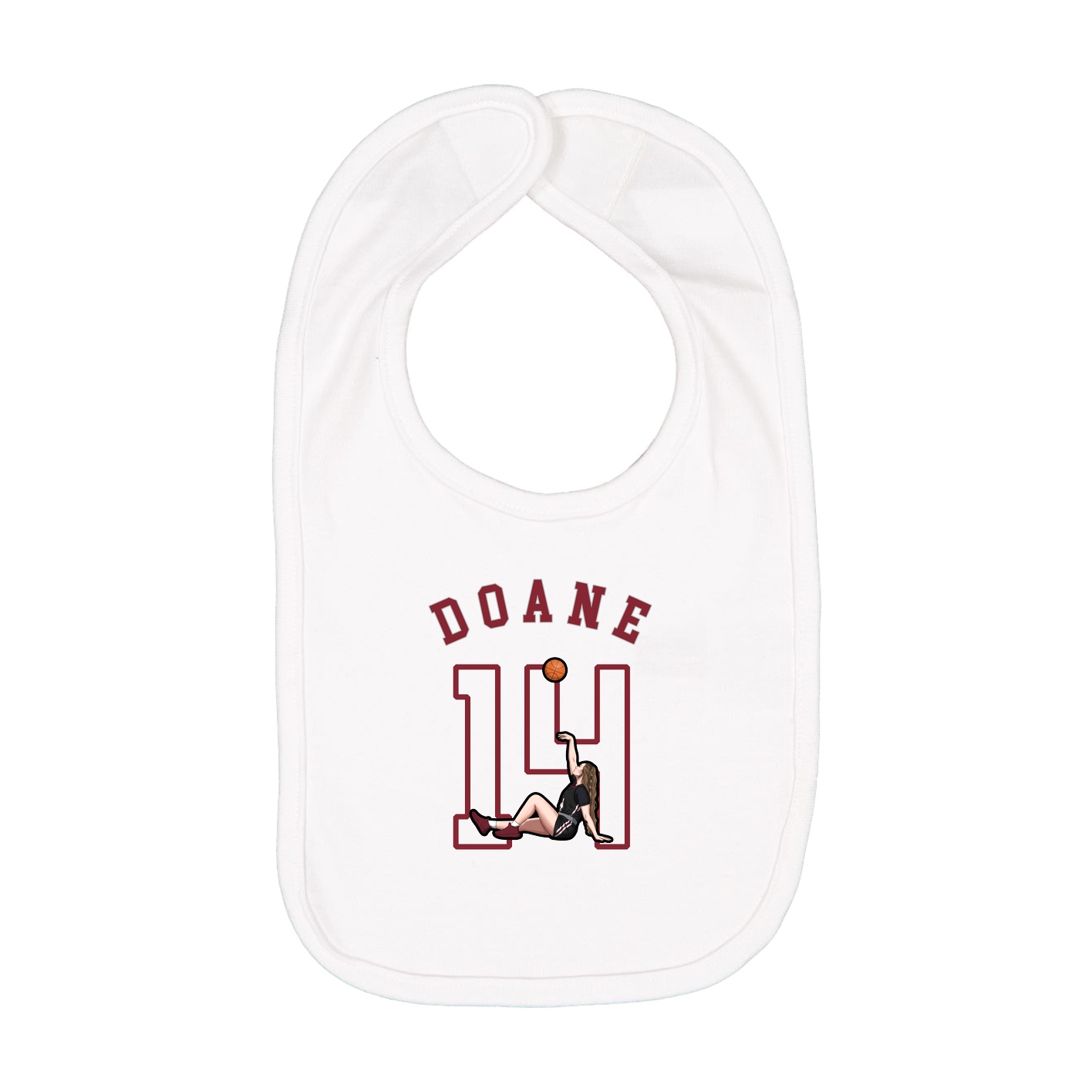 Infant Bib — Shirsey Arch in White
