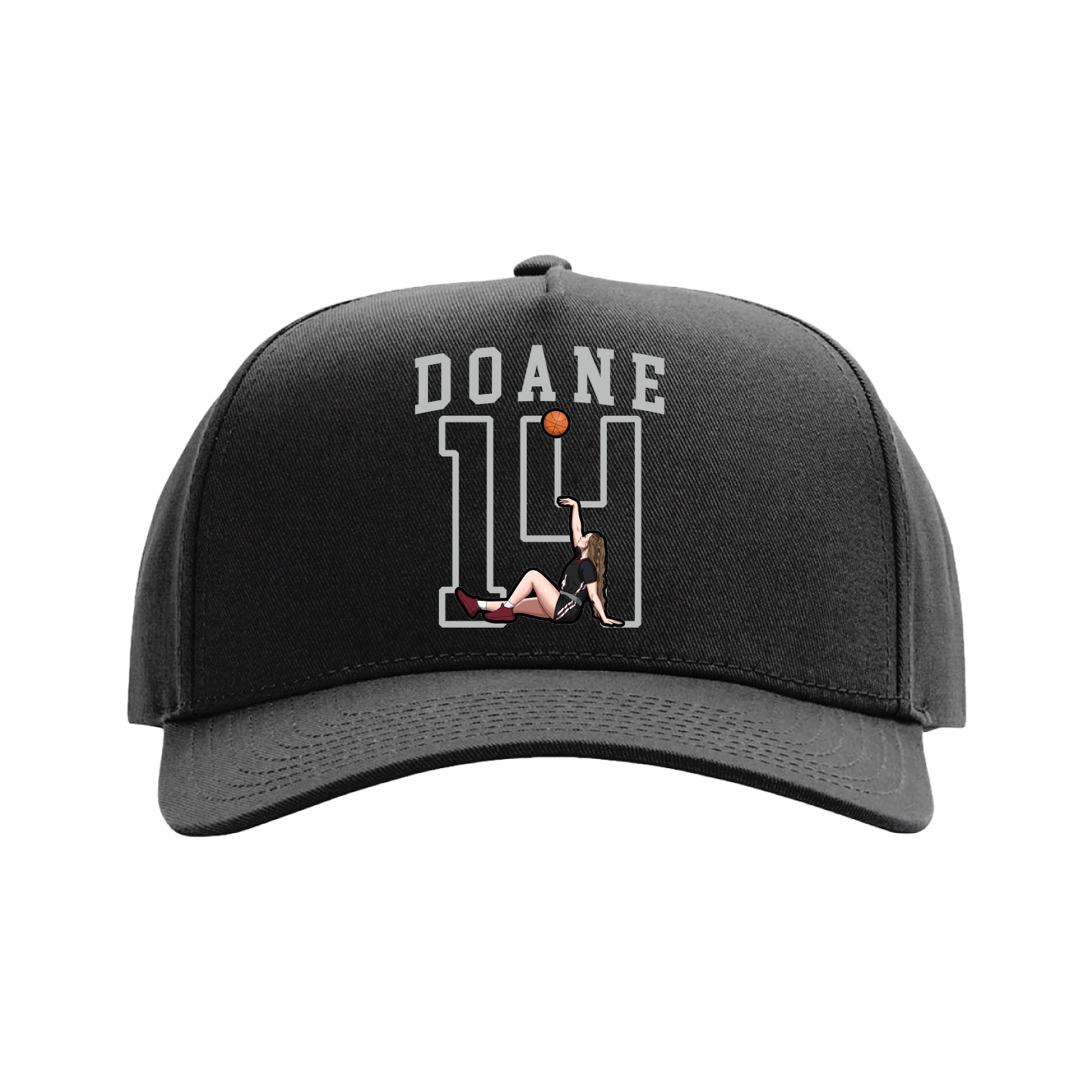 Full Fabric Five-Panel Champ Cap — Shirsey in Black
