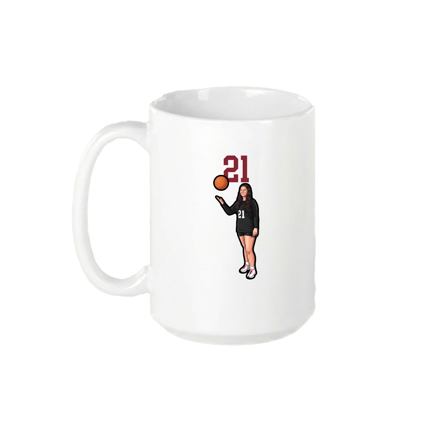15oz Coffee Mug — Number Top in White