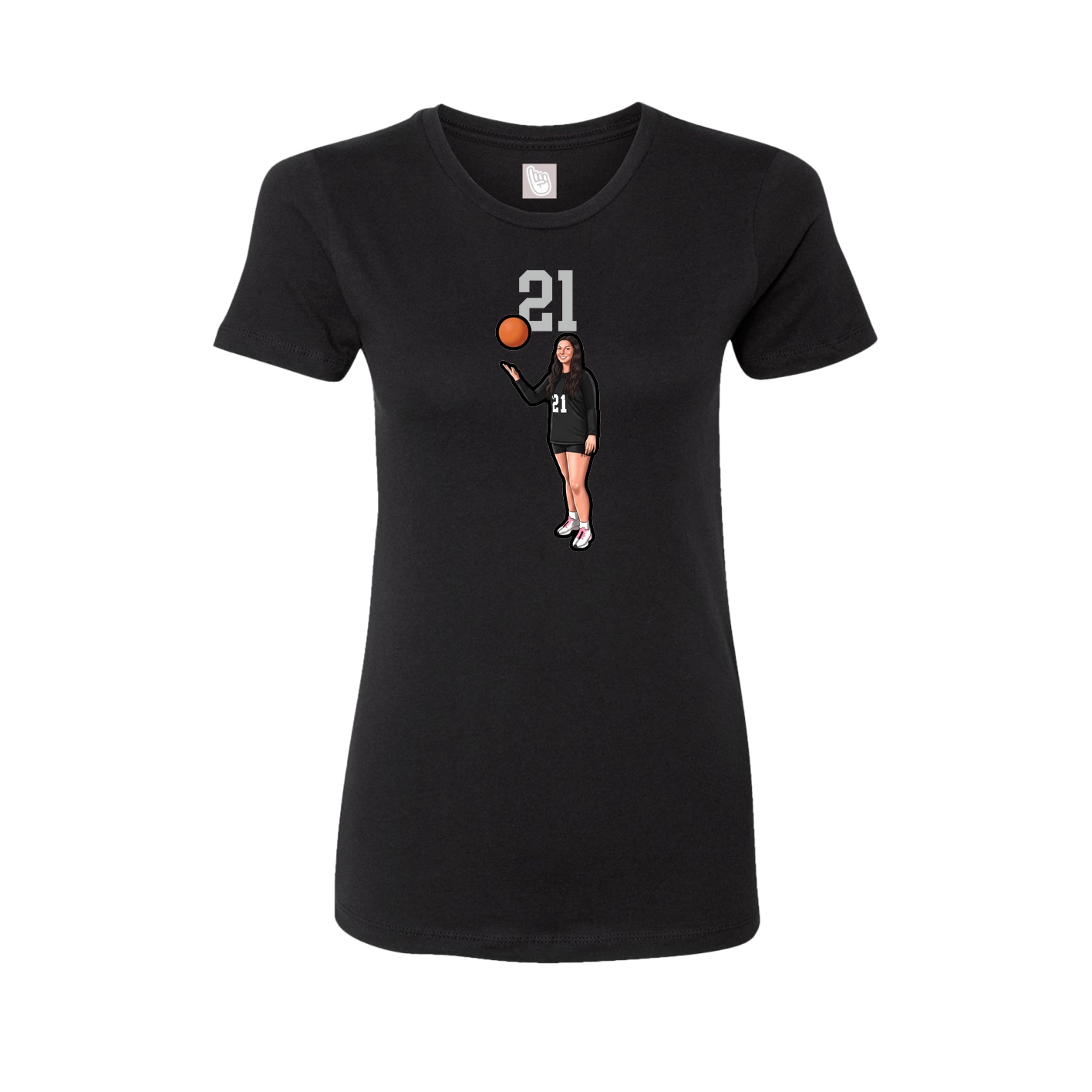 Womens Tee — Number Top in Black