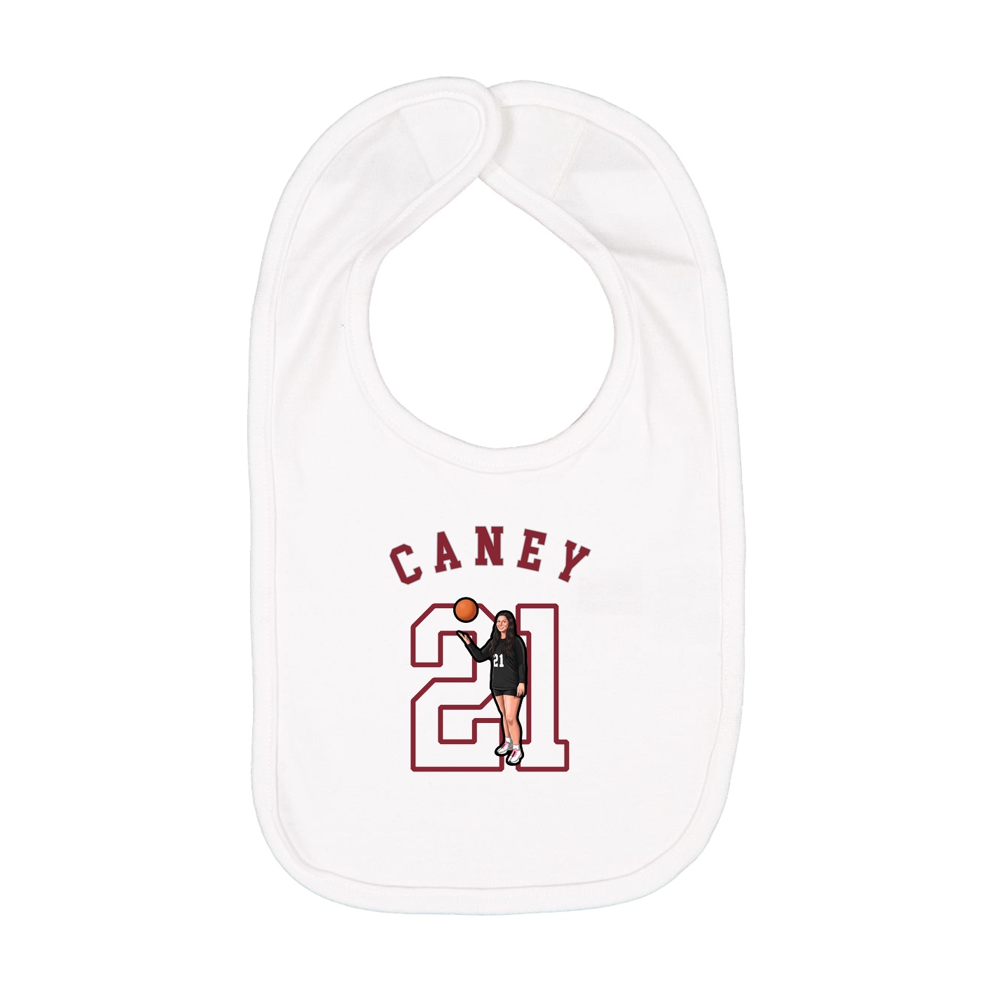 Infant Bib — Shirsey Arch in White