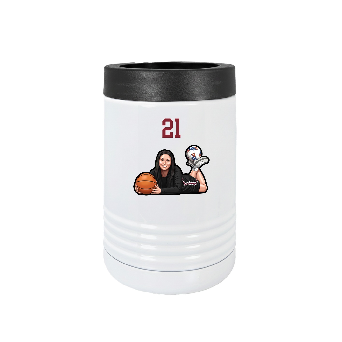 Beverage Holder — Number Top in White