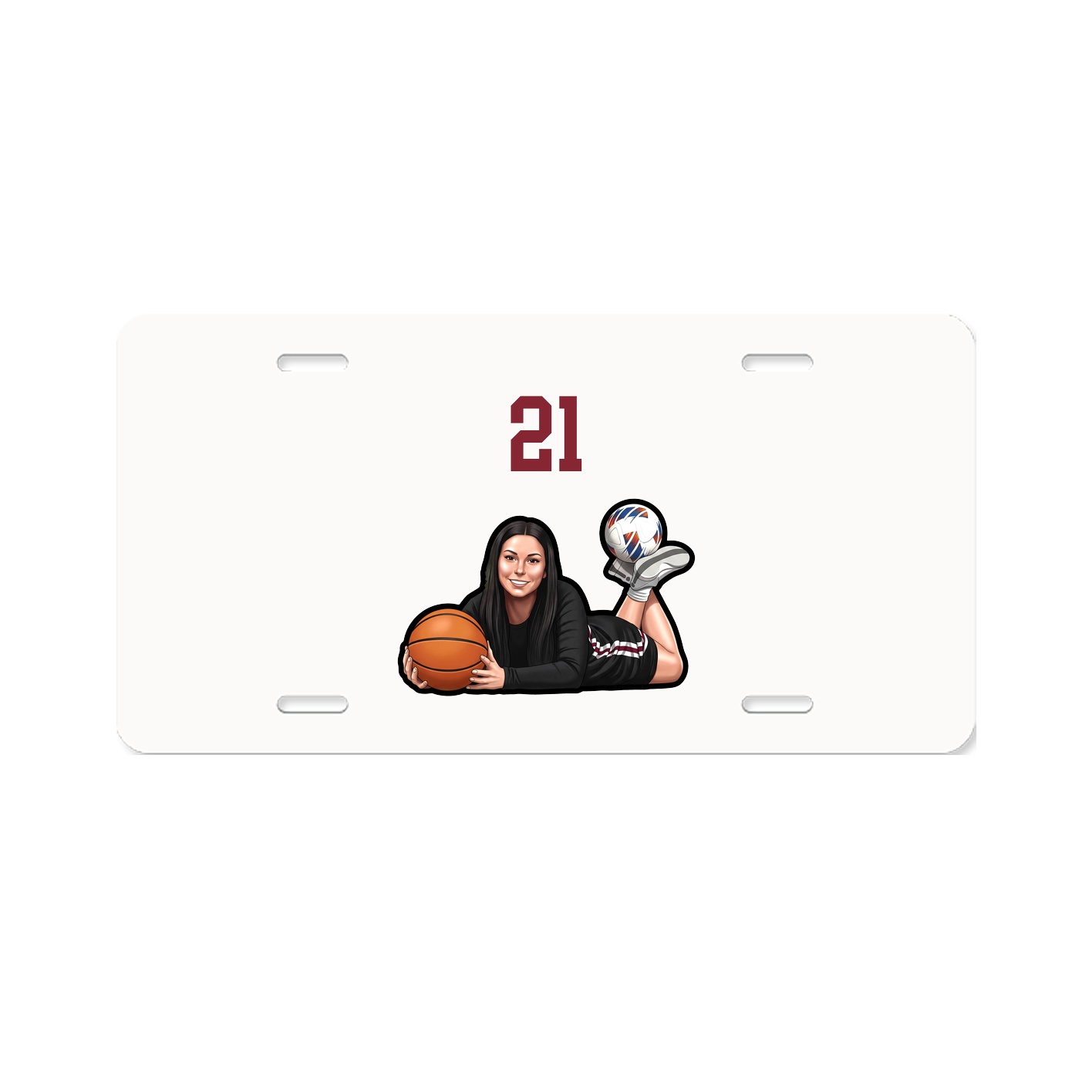 License Plate — Number Top in Classic