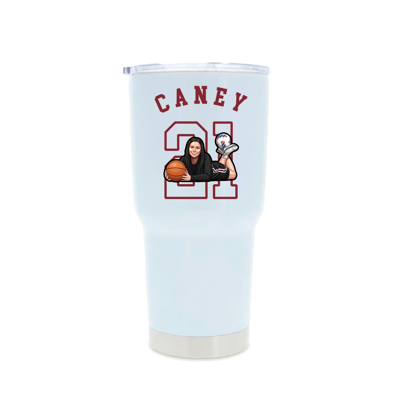 30oz Stainless Steel Tumbler — Shirsey Arch in White