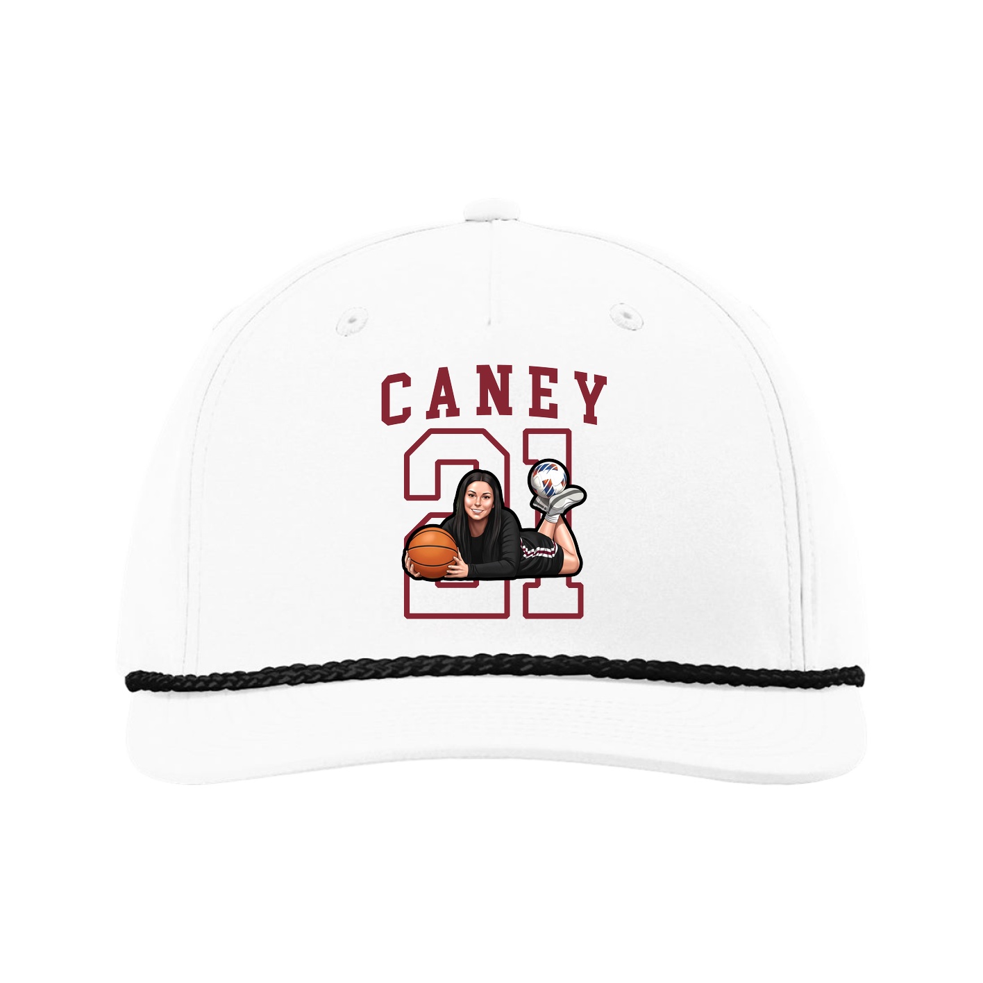Five-Panel Classic Rope Cap — Shirsey in White