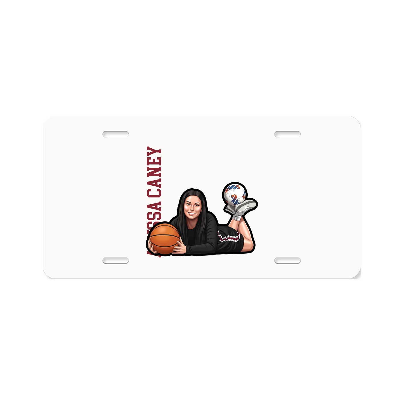 License Plate — Name Vertical in Classic