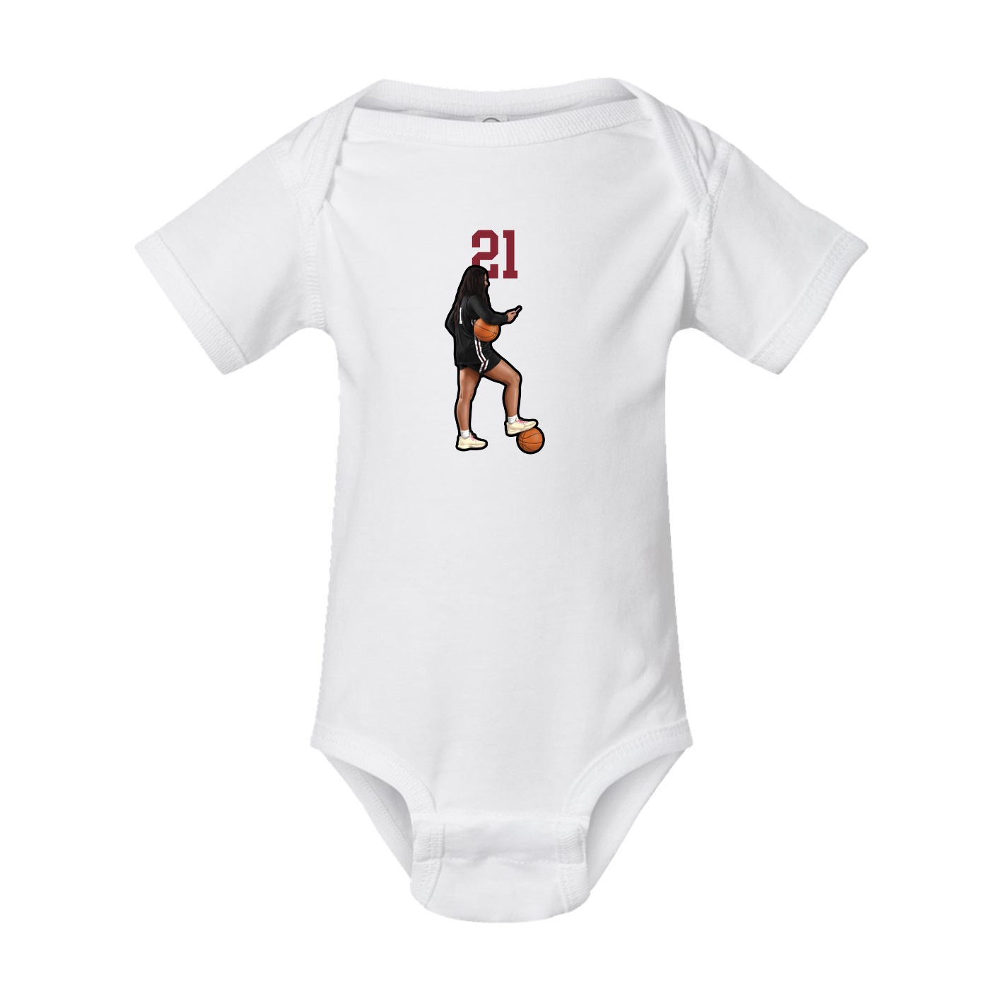 Baby Onesie — Number Top in White