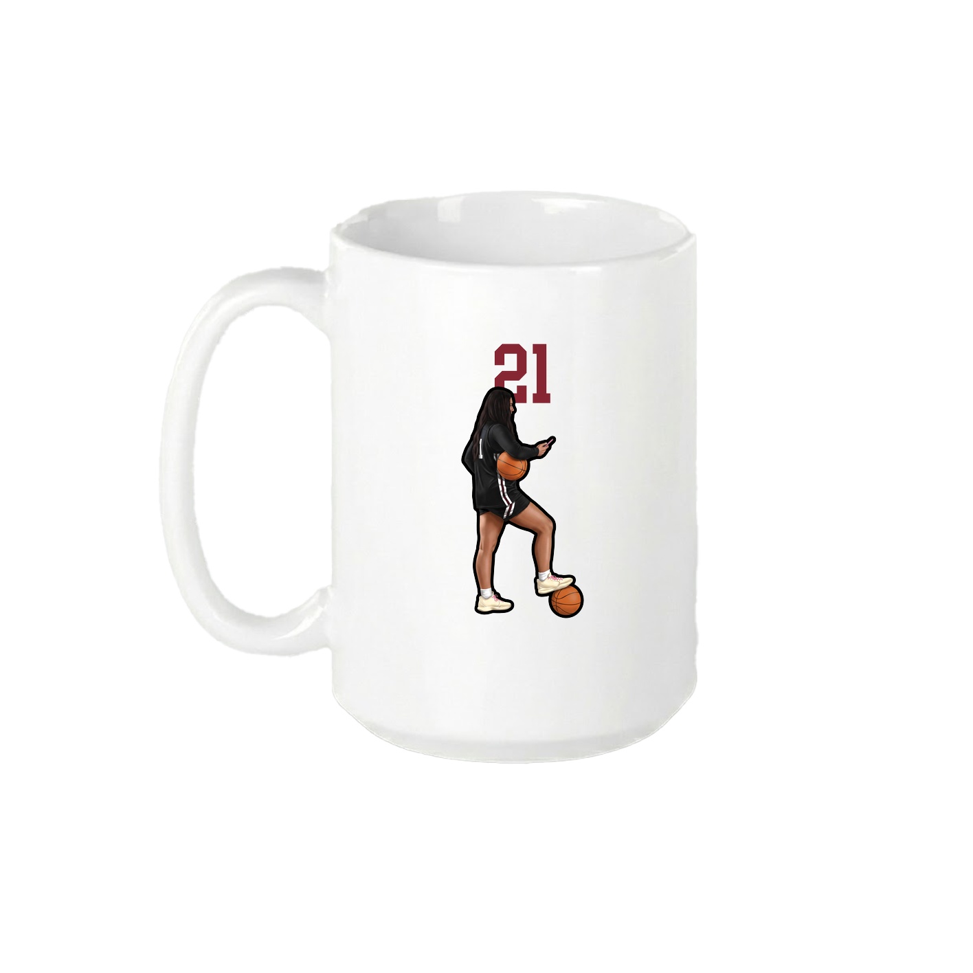 15oz Coffee Mug — Number Top in White