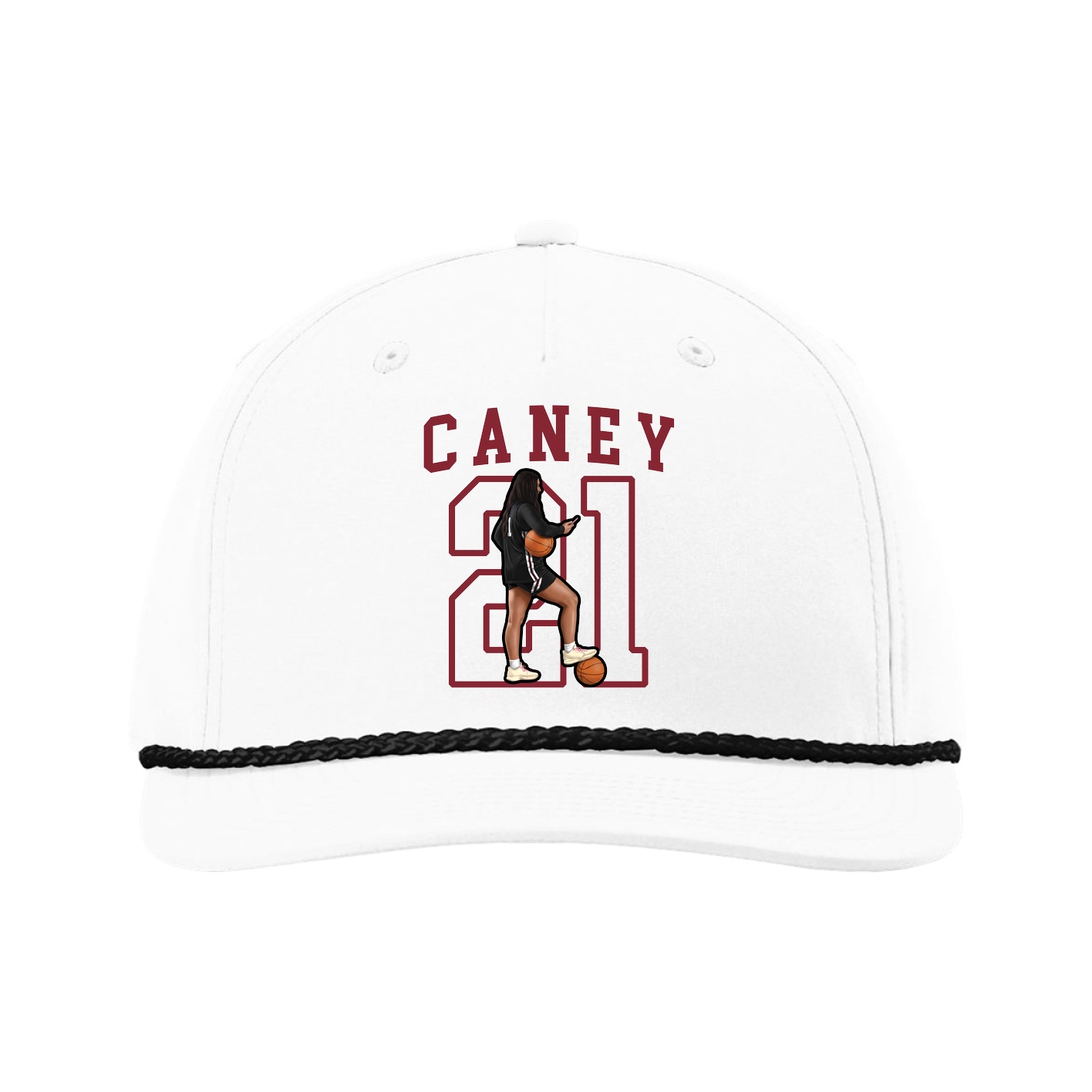Five-Panel Classic Rope Cap — Shirsey in White