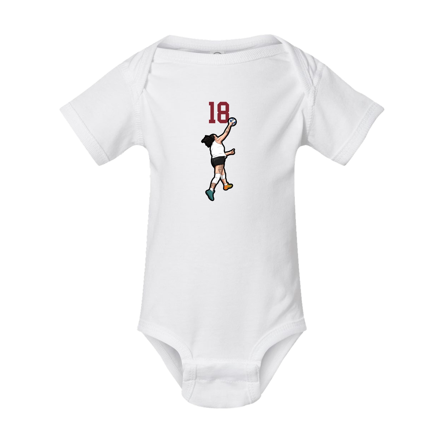 Baby Onesie — Number Top in White