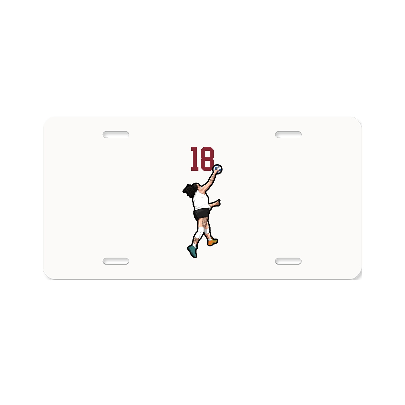 License Plate — Number Top in Classic