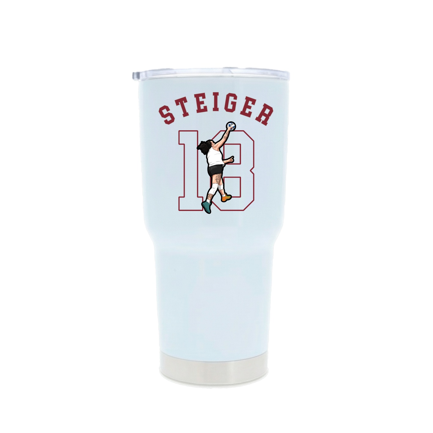 30oz Stainless Steel Tumbler — Shirsey Arch in White