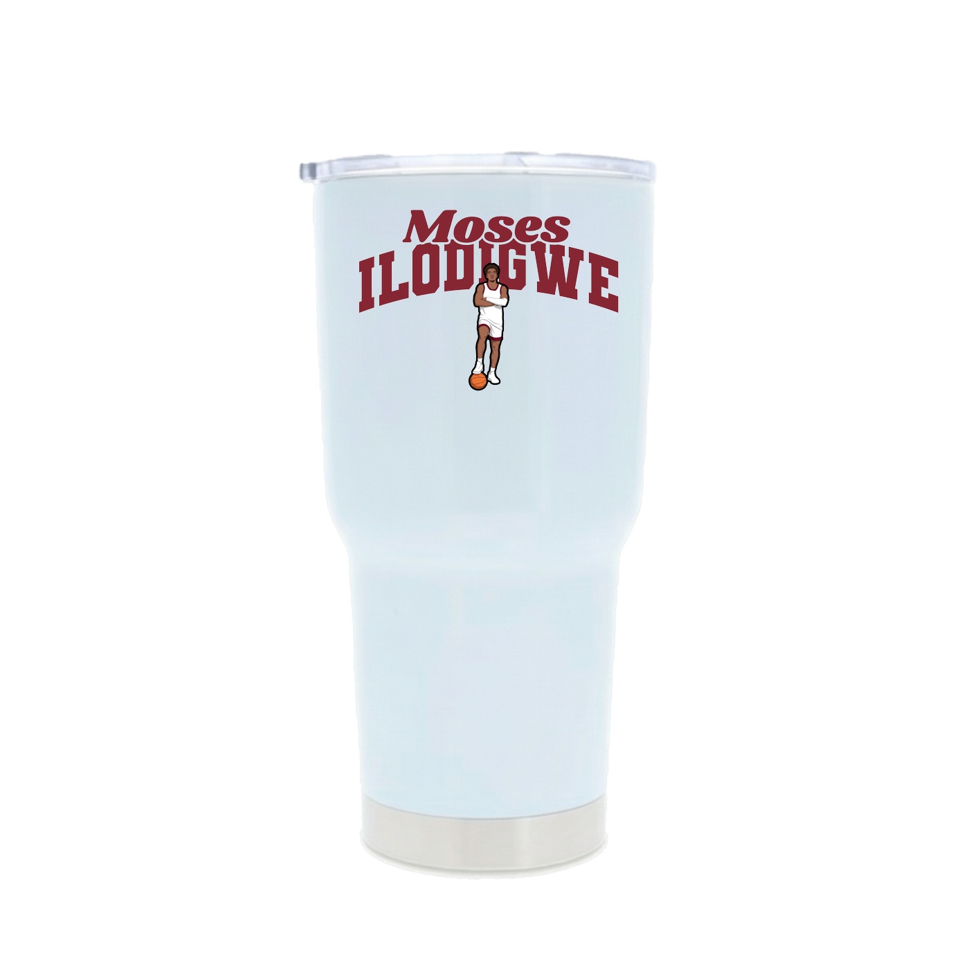 30oz Stainless Steel Tumbler — Signature Arch in White