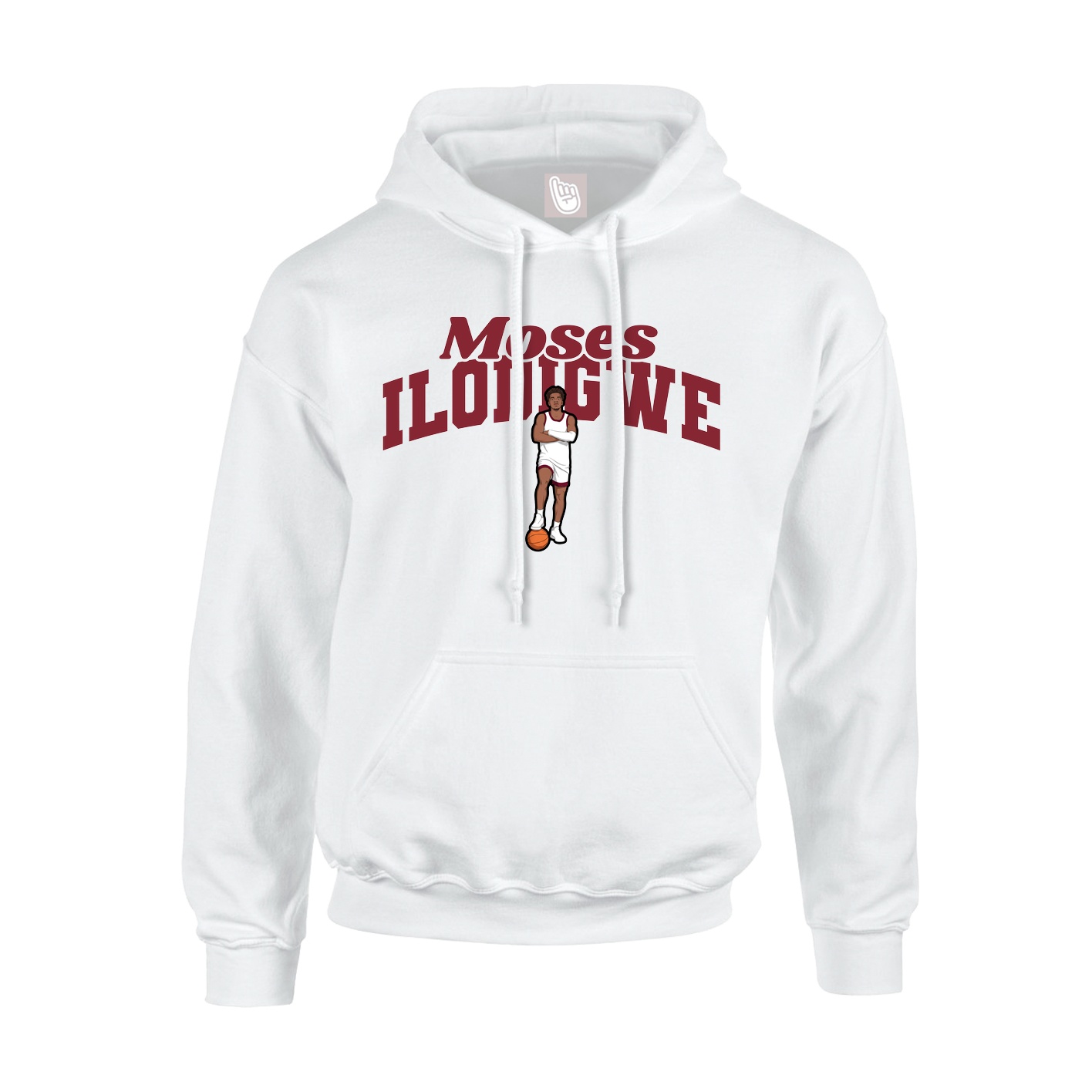 Hoodie — Signature Arch in White