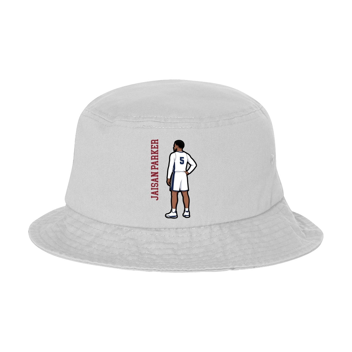 Bucket Cap — Name Vertical in White