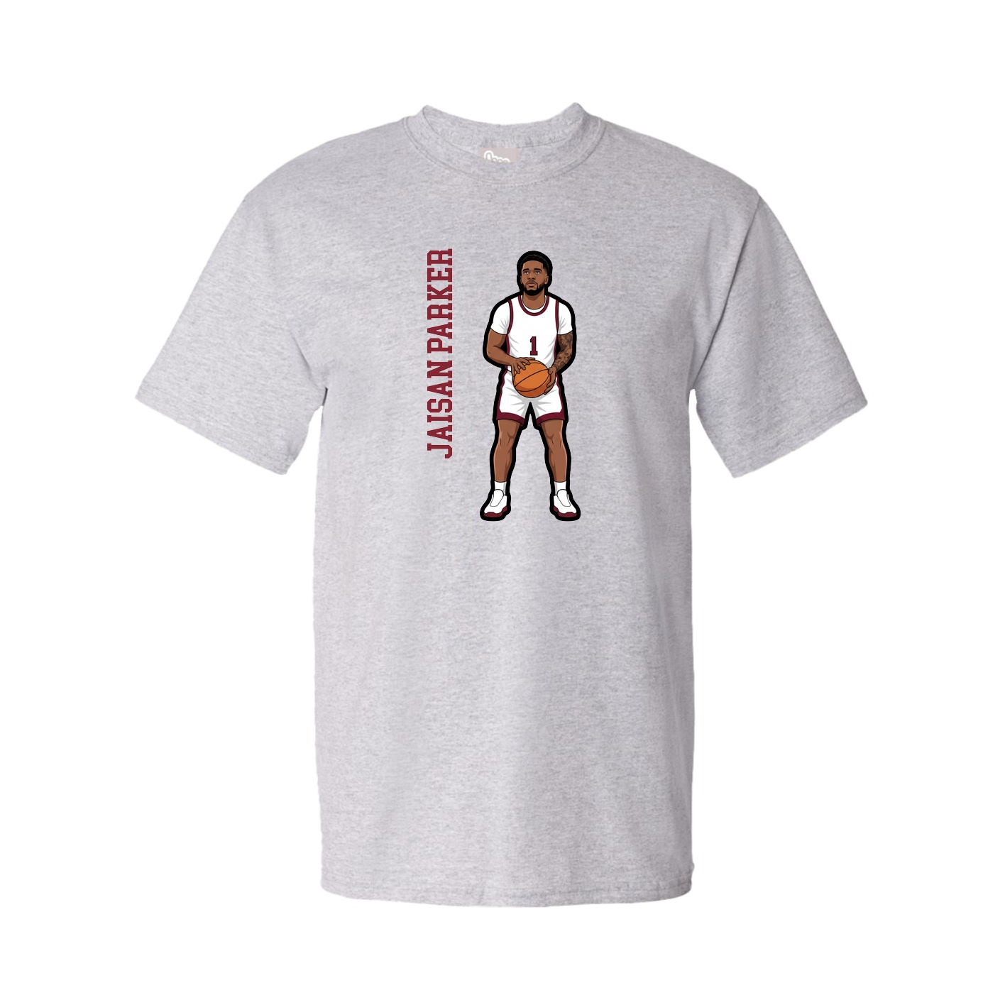 Tee — Name Vertical in Grey