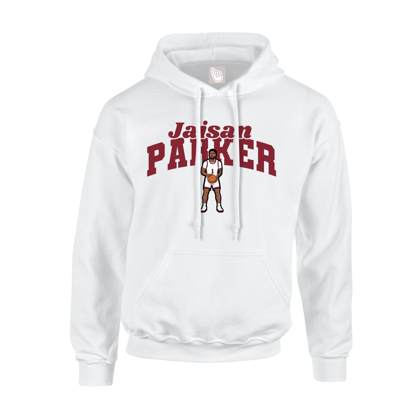 Youth Hoodie — Signature Arch in White