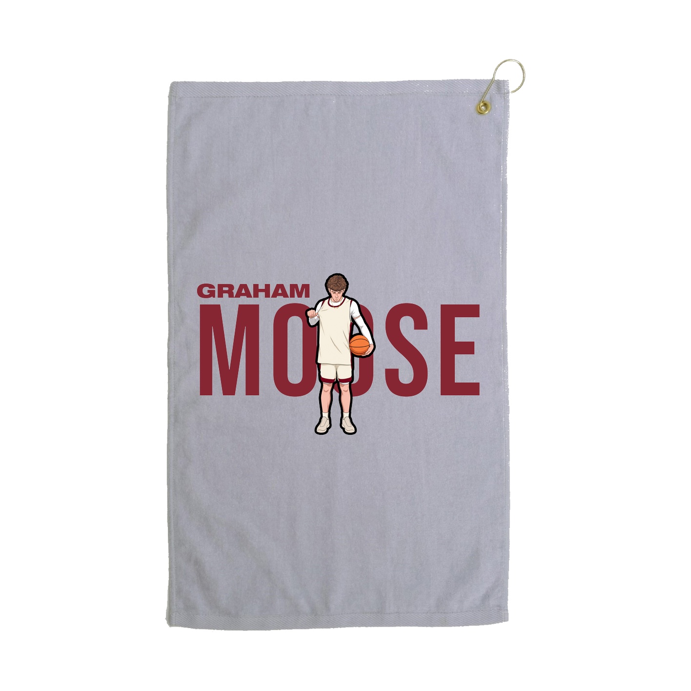 Golf Towel — Player Name in Grey