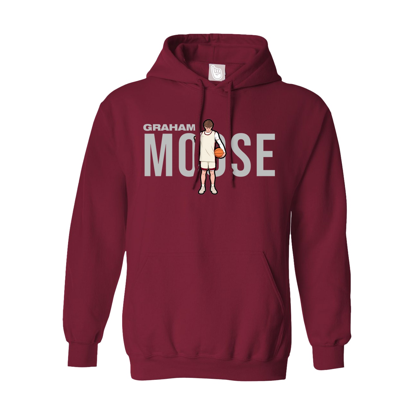 Hoodie — Player Name in Cardinal