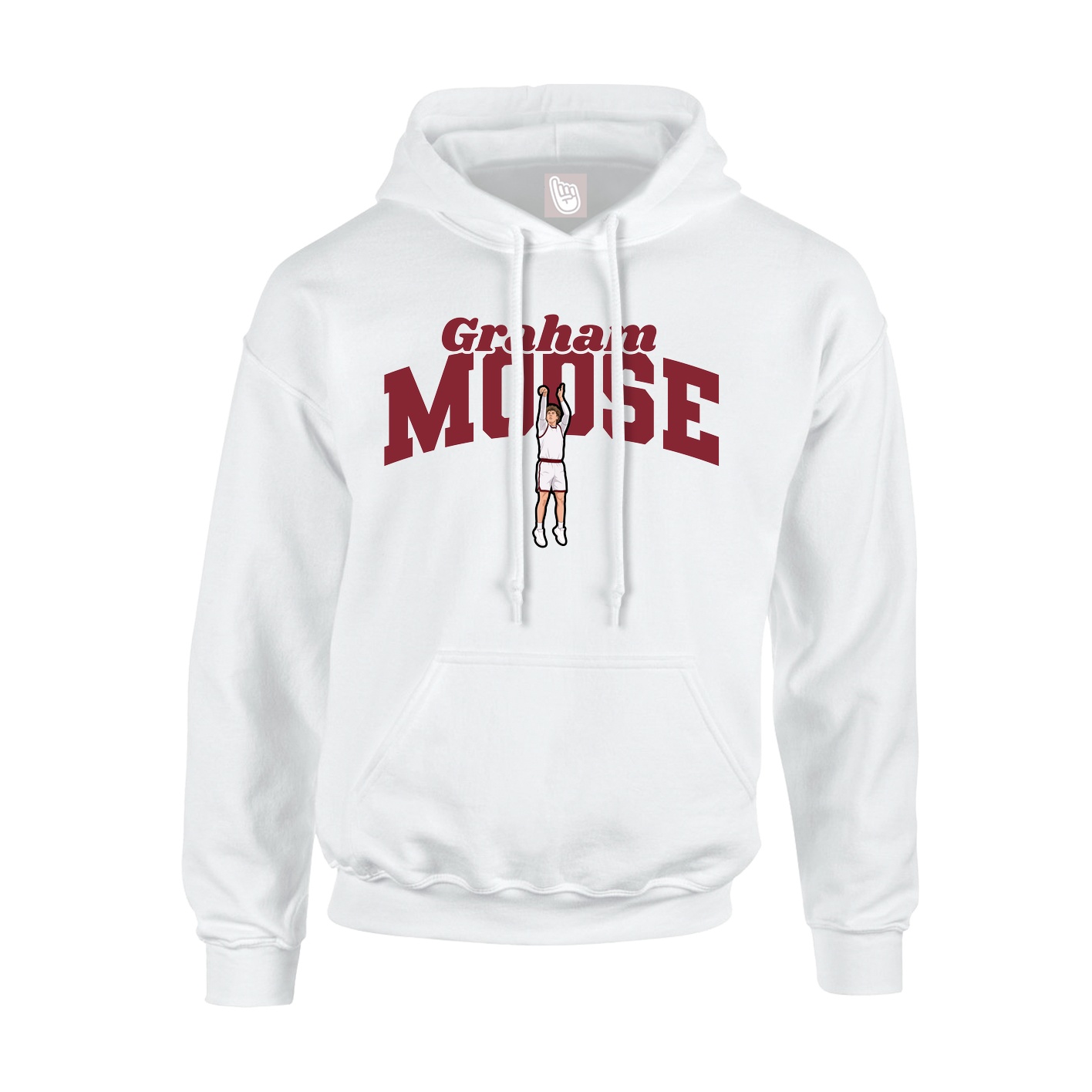 Youth Hoodie — Signature Arch in White