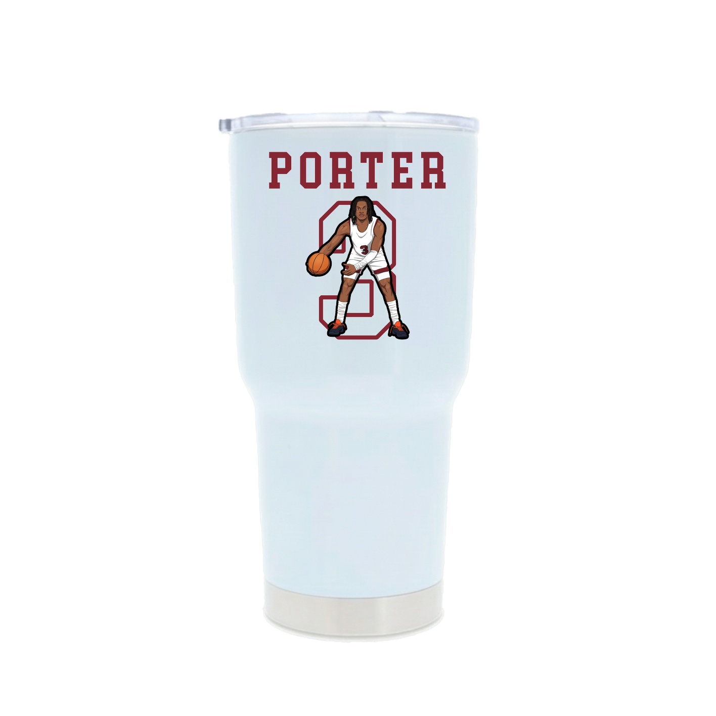 30oz Stainless Steel Tumbler — Shirsey in White