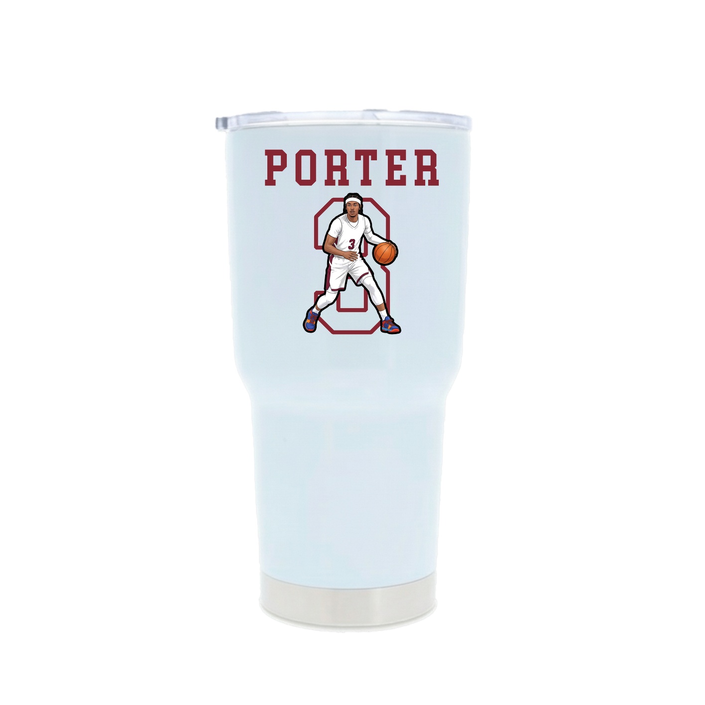 30oz Stainless Steel Tumbler — Shirsey in White