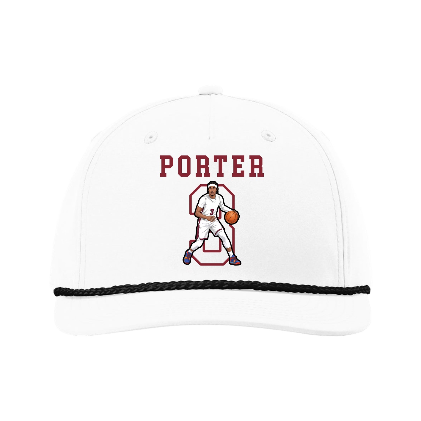 Five-Panel Classic Rope Cap — Shirsey in White