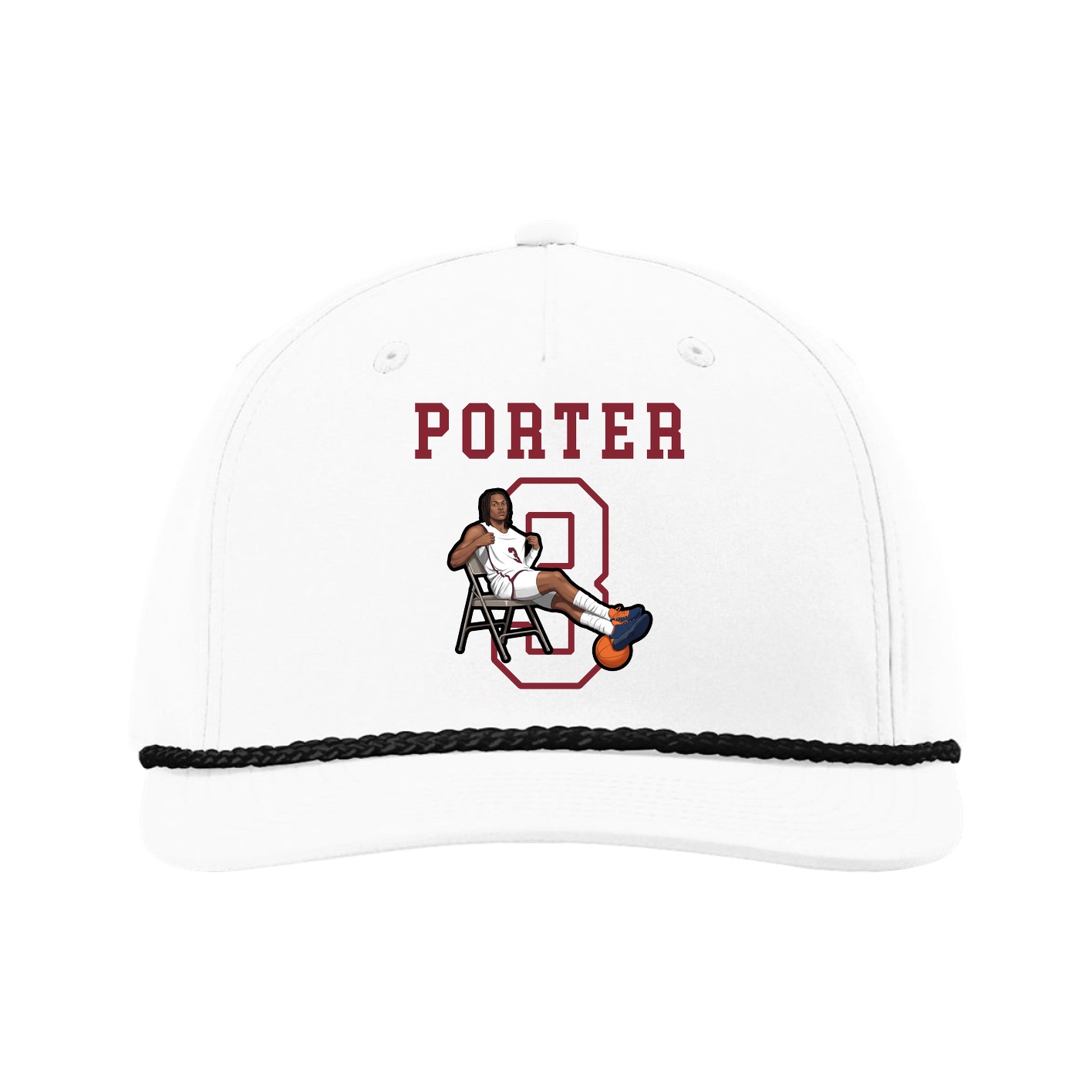 Five-Panel Classic Rope Cap — Shirsey in White