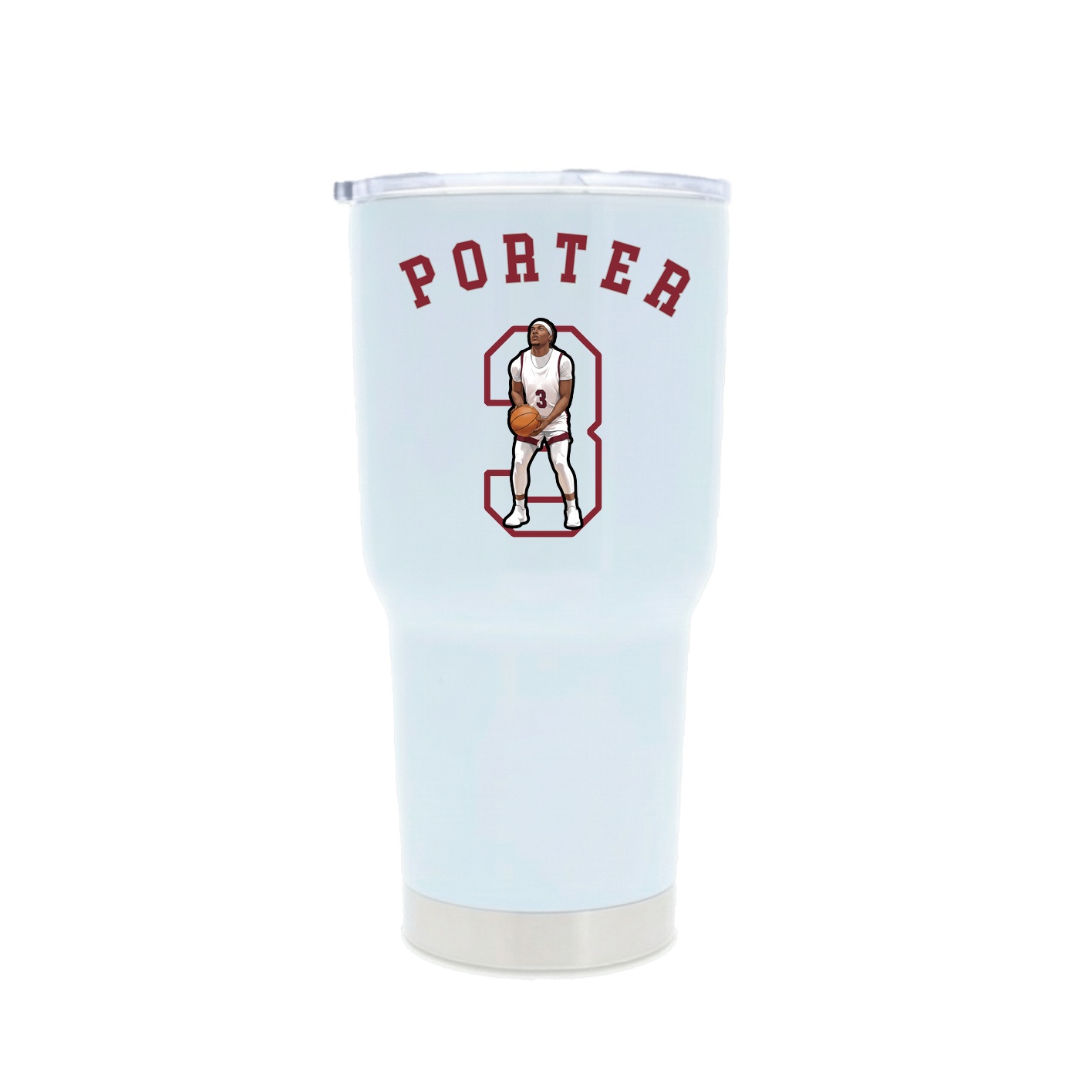 30oz Stainless Steel Tumbler — Shirsey Arch in White