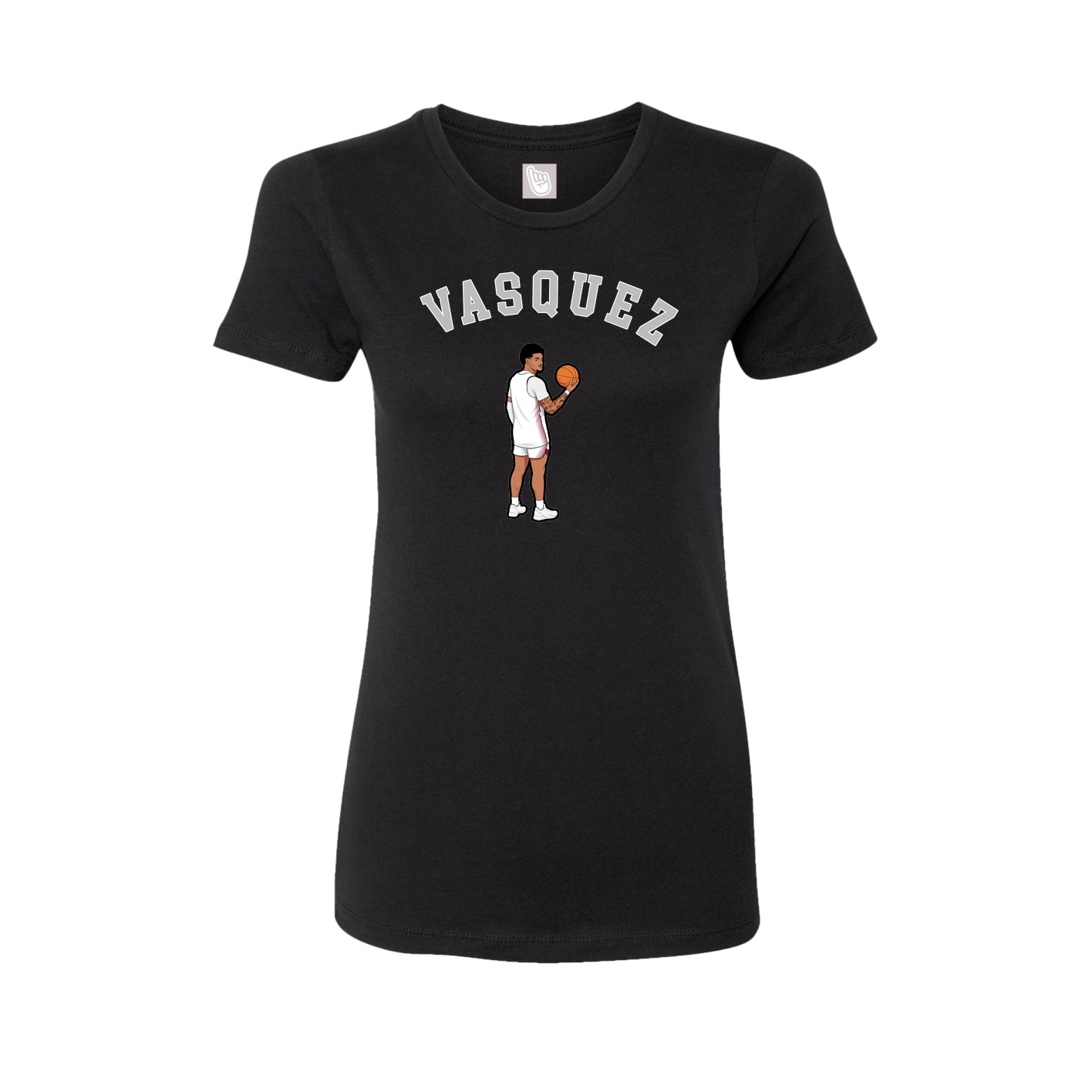 Fitted Women's Tee — Shirsey Arch in Black