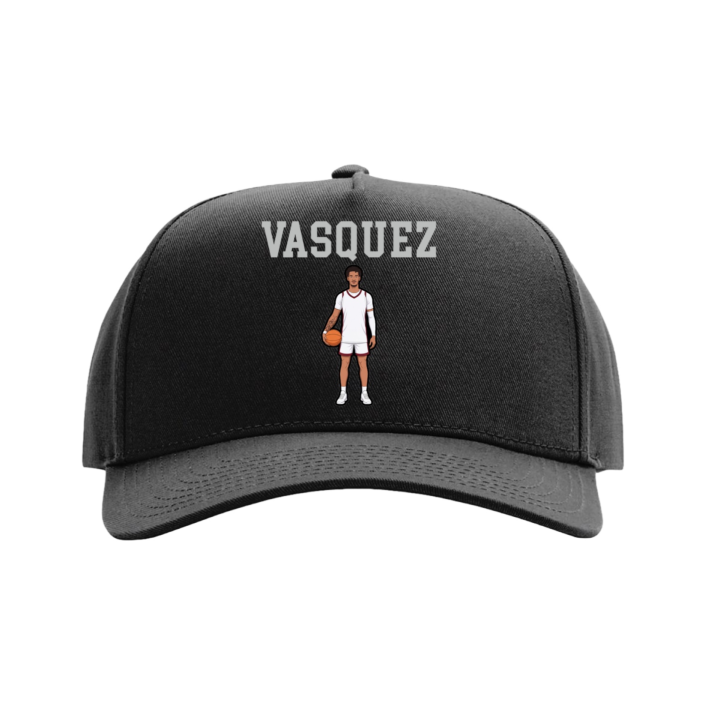 Full Fabric Five-Panel Champ Cap — Shirsey in Black