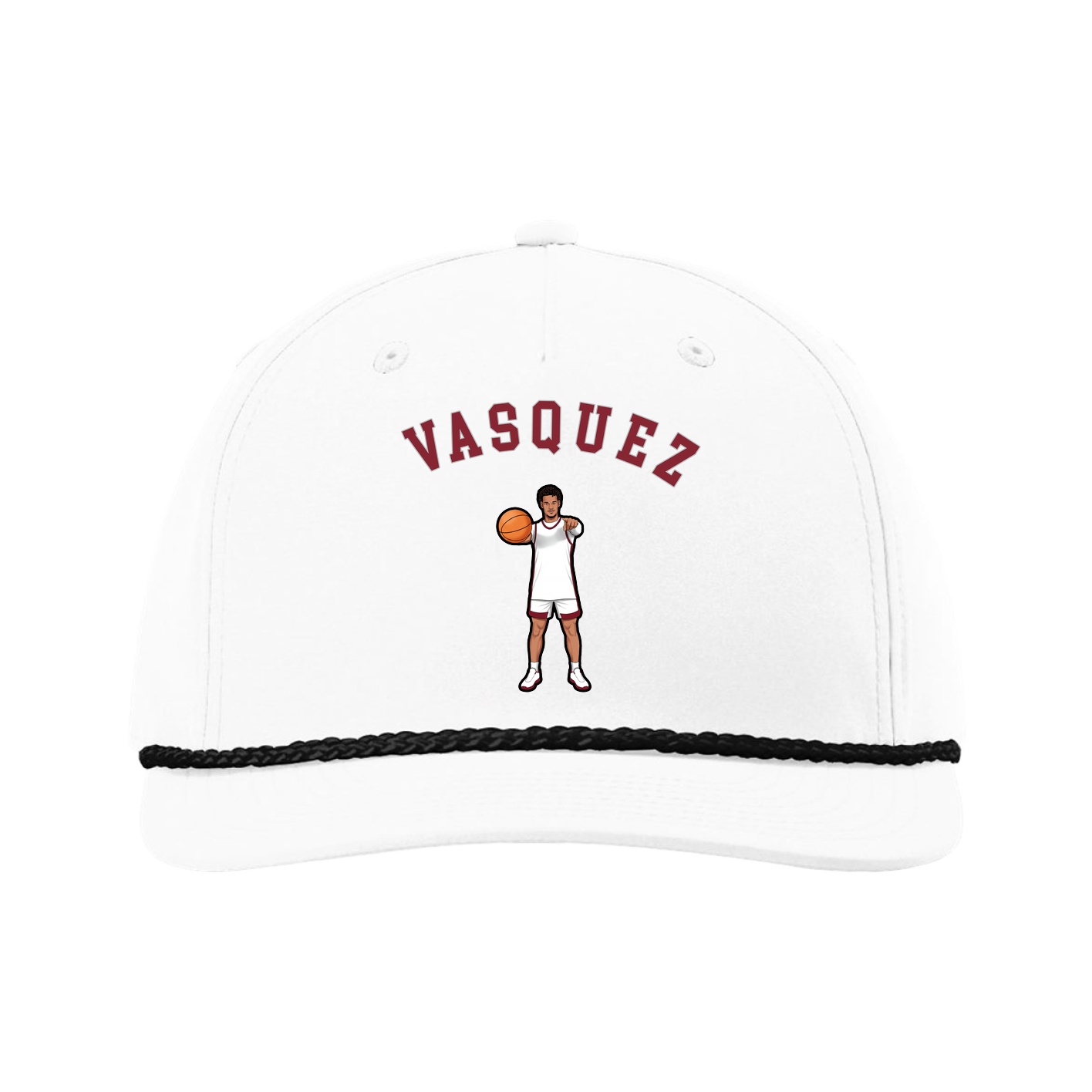 Five-Panel Classic Rope Cap — Shirsey Arch in White