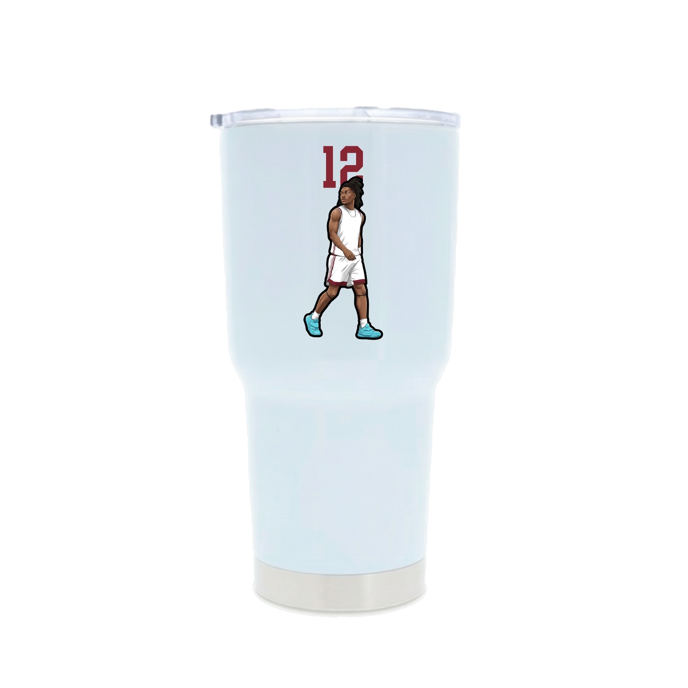 30oz Stainless Steel Tumbler — Number Top in White
