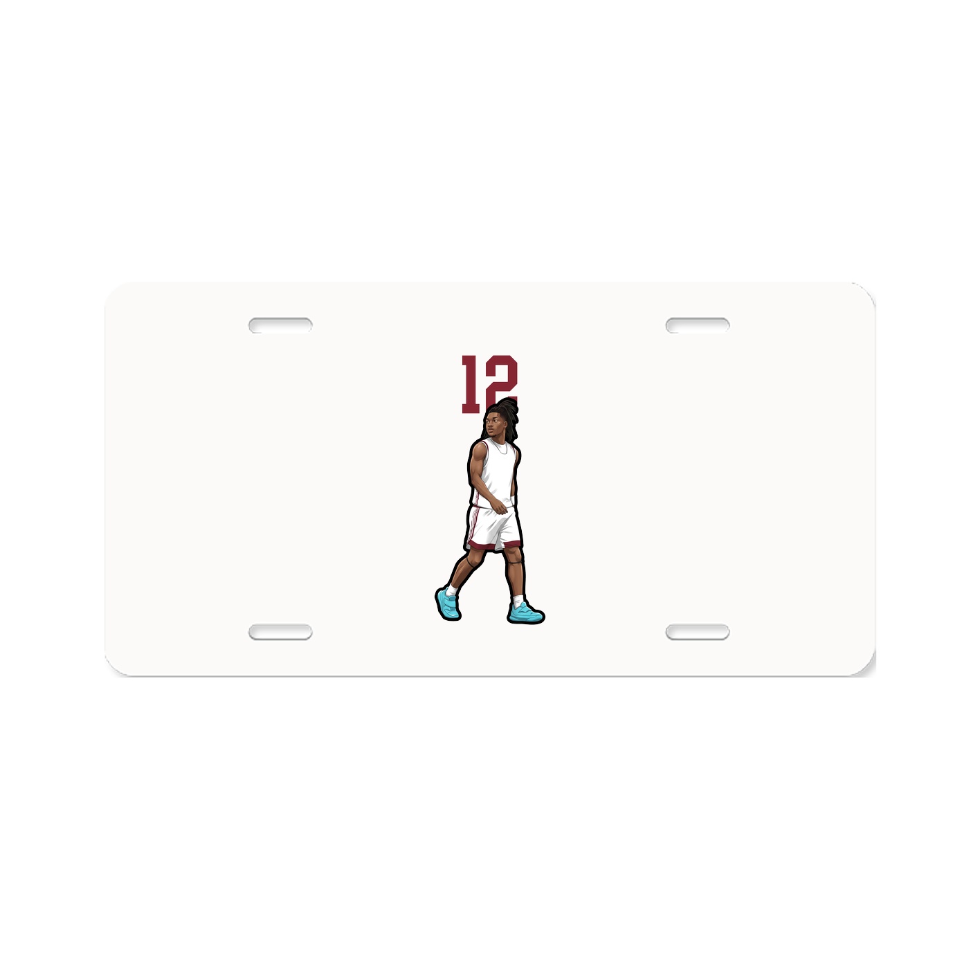 License Plate — Number Top in Classic