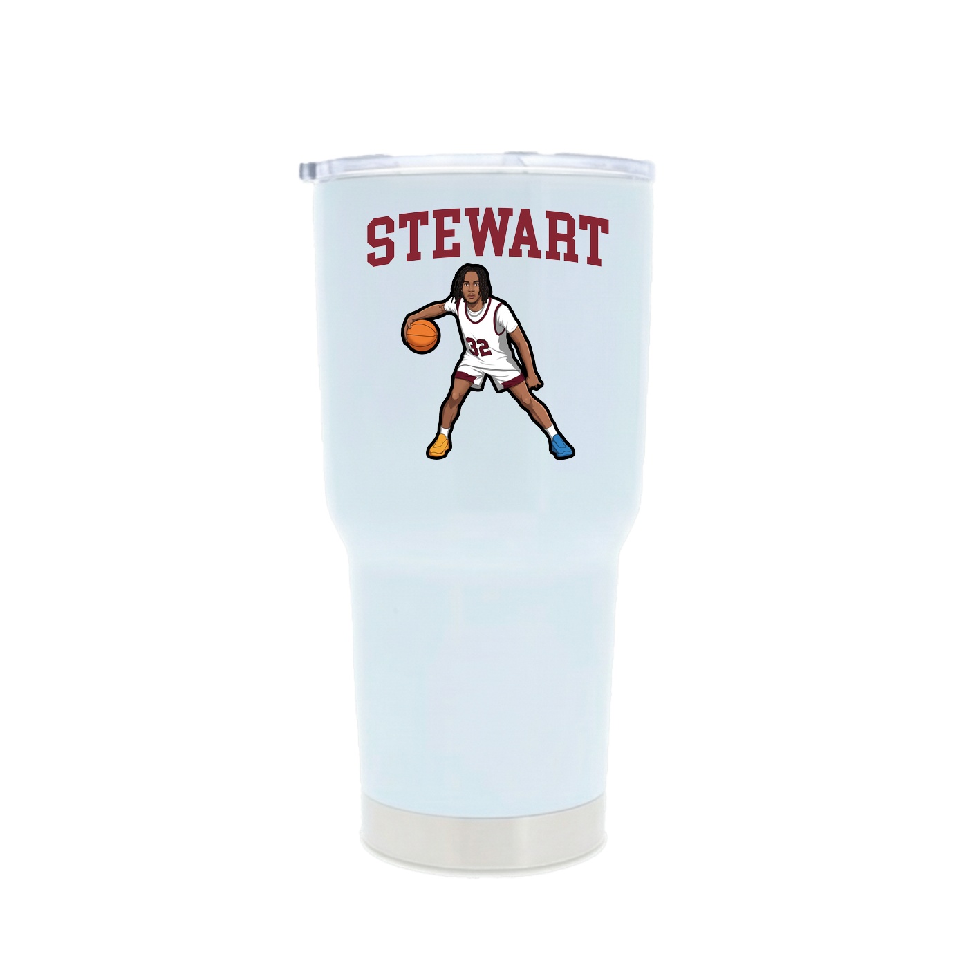 30oz Stainless Steel Tumbler — Shirsey in White